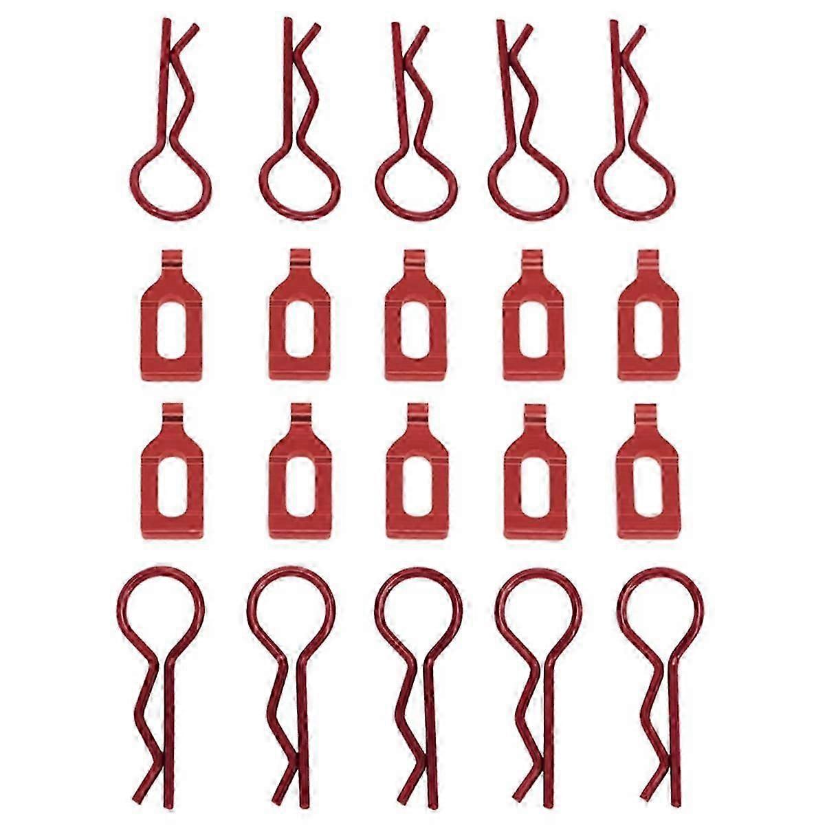 Alloy Car Shell Buckle, Car Shell Clip Pull Ring, Suitable for 1/8 Remote Control Model Car,Red