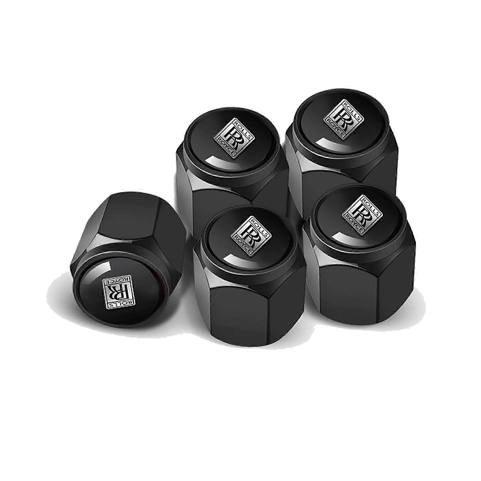 4PCS Dust Caps for Car Tyres for RollsRoyce Ghost Extended Wheelbase I 2014,Black