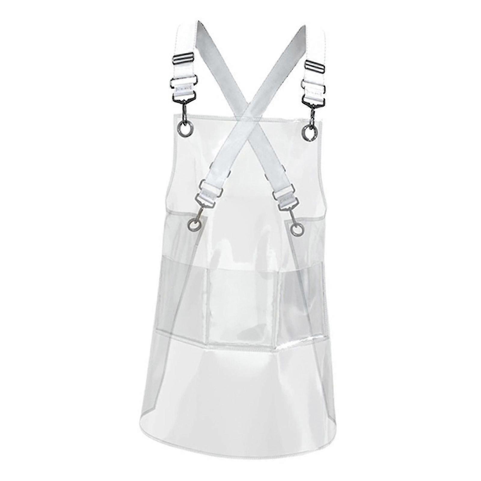 Transparent Waterproof Apron - Adjustable & Oil-Resistant for Fish Cleaning & Cooking