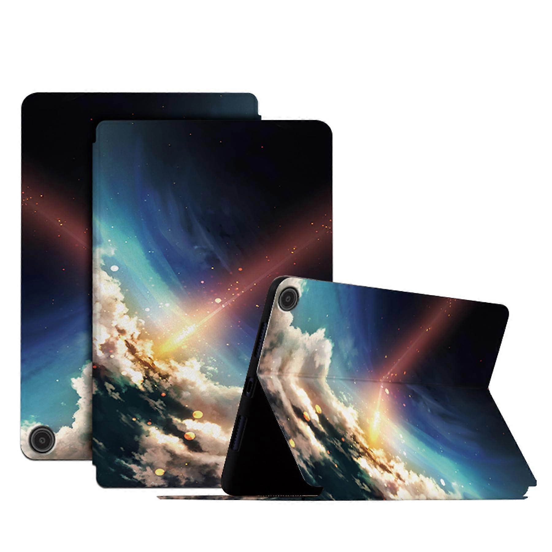 DayQiQiPu Huelle For Amazon Fire Max 11 Case 11-Inch 13th Gen 2023 PU Leather Star Flow Flip Stand Auto Sleep/Wake