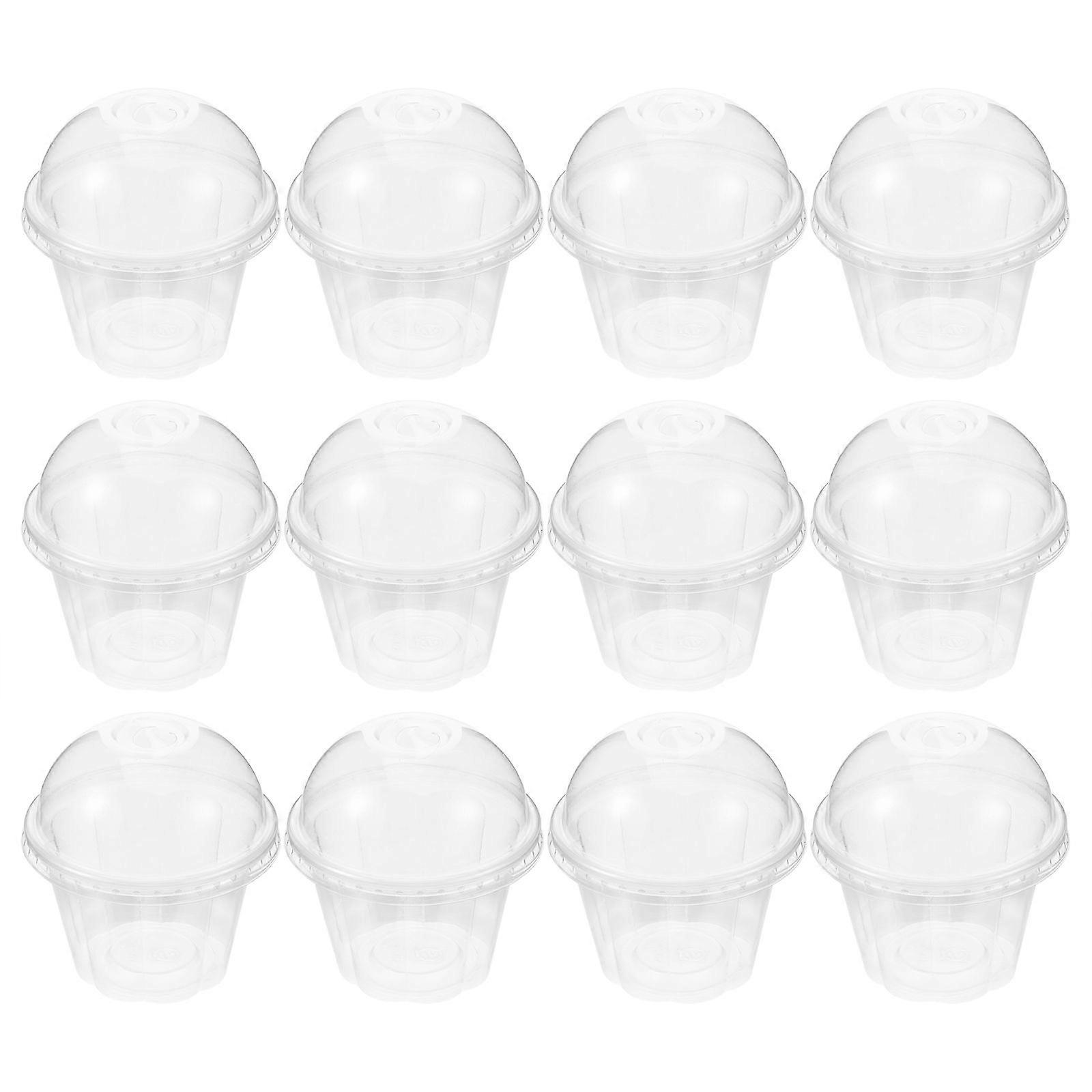 Trifle Bowl with Lid Dessert Cups for Events Transparent Plastic Storage Function 100 Sets