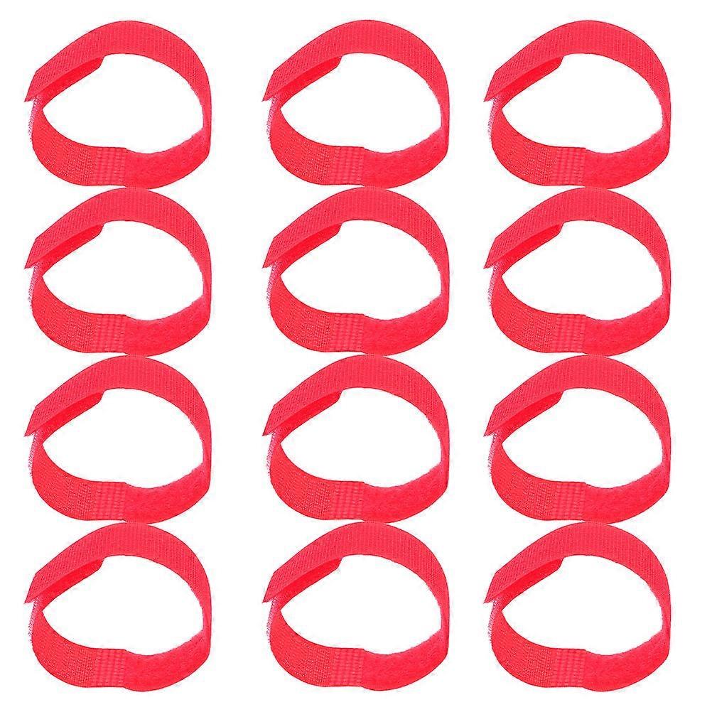 Red Pet Footwear Fasteners Adjustable Nylon Polyester Straps for Secure Fit and Easy Use 20pcs