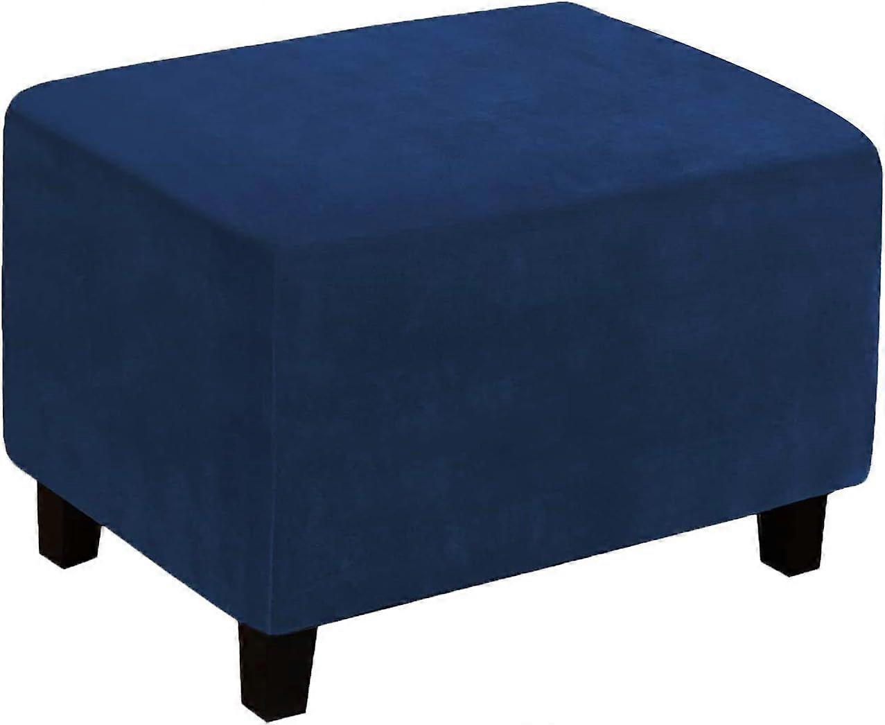Ottoman Cover, Stretch Rectangular Velvet Ottoman Sofa for Living Room, Folding