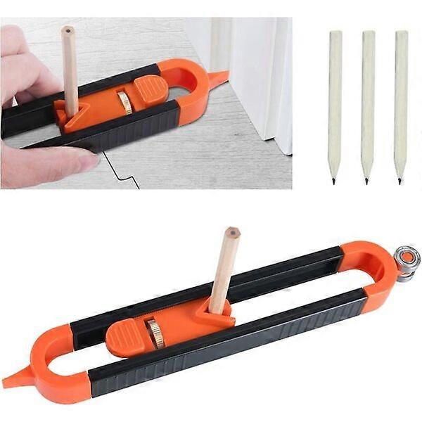 Woodworking gauge, including knife and pencil, waterproof, lockable and easy to operate