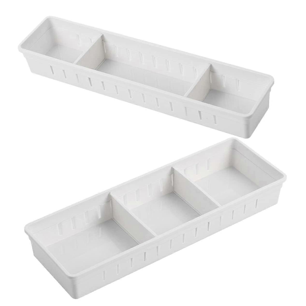 2pcs Organizer Bins Multi Purpose Storage Case for Easy Access and Layout for Dresser Bathroom Kitchen Office Use