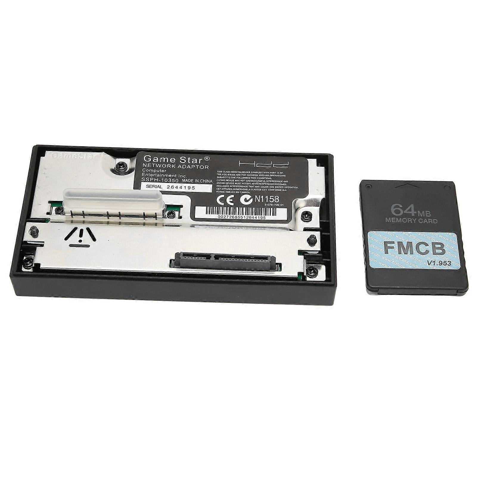 SATA Interface HDD Adapter for PS 2 Network Adapter Set and FMCB Version 1.953 Memory Card 64 MB Free McBoot