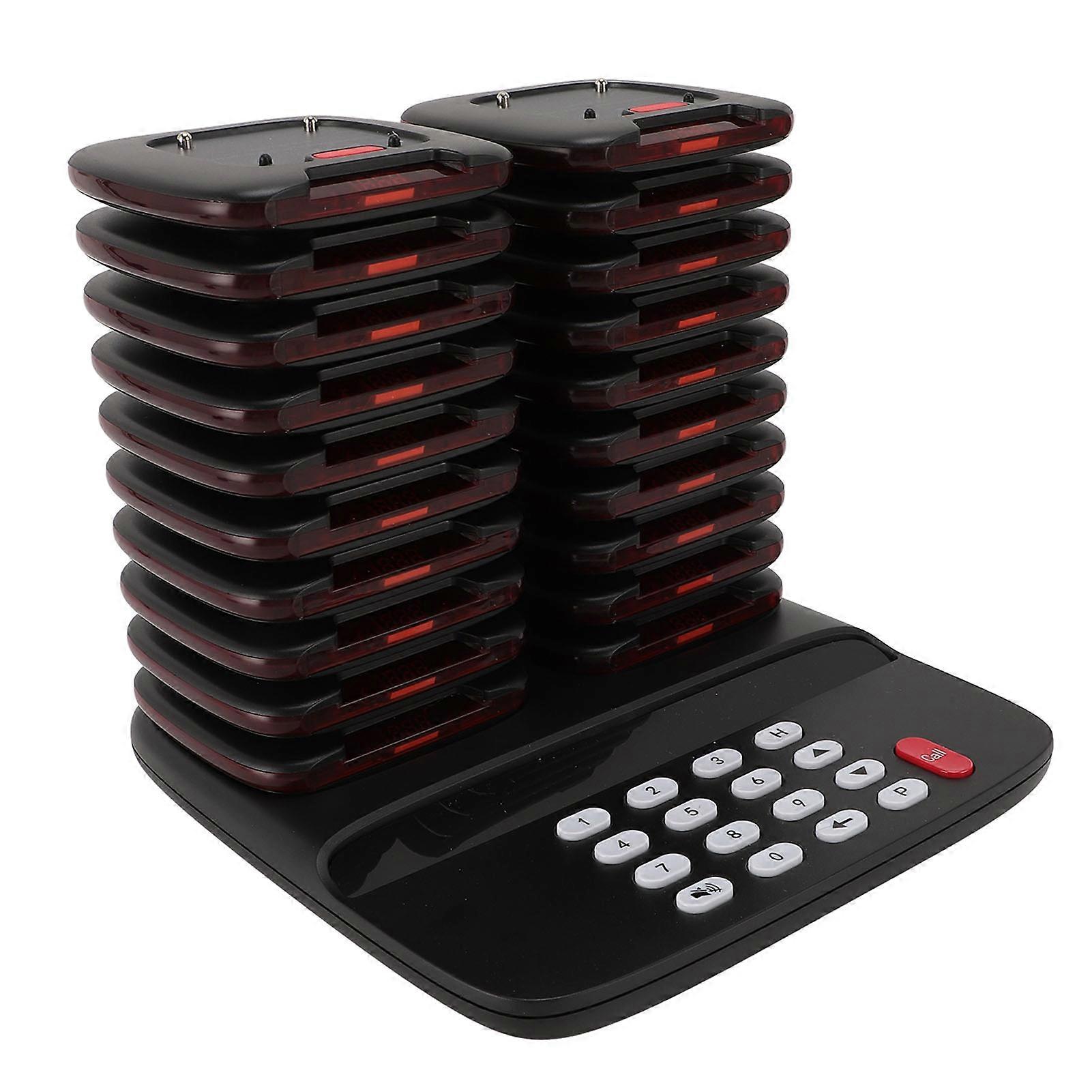 Restaurant Pager System 20 Pagers 1640ft Wireless Vibration Beep Flashing