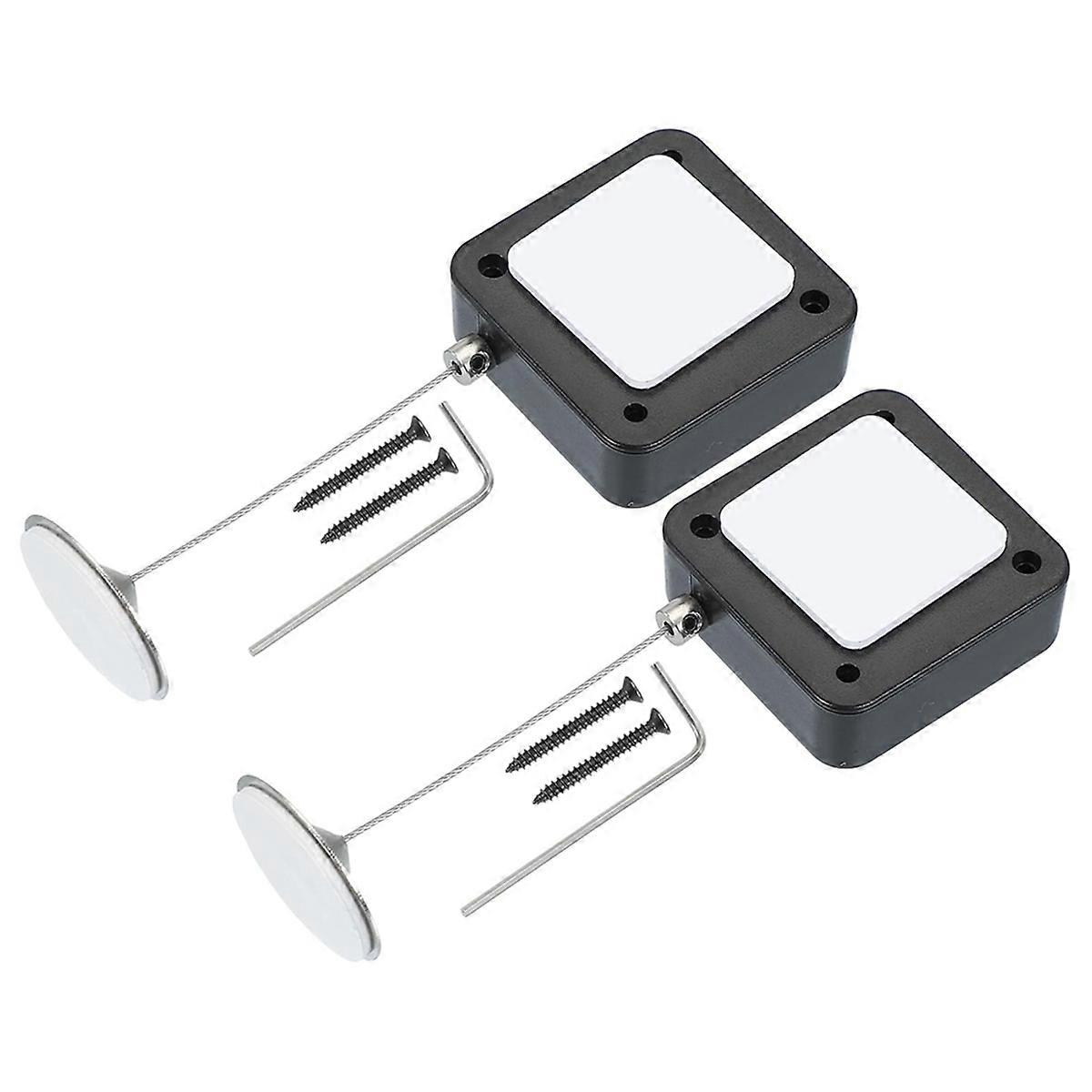 5 Ft Retractable Remote Control Tether, 2 Pack Security Cable Lanyard Lock with Double Sided Adhesiv