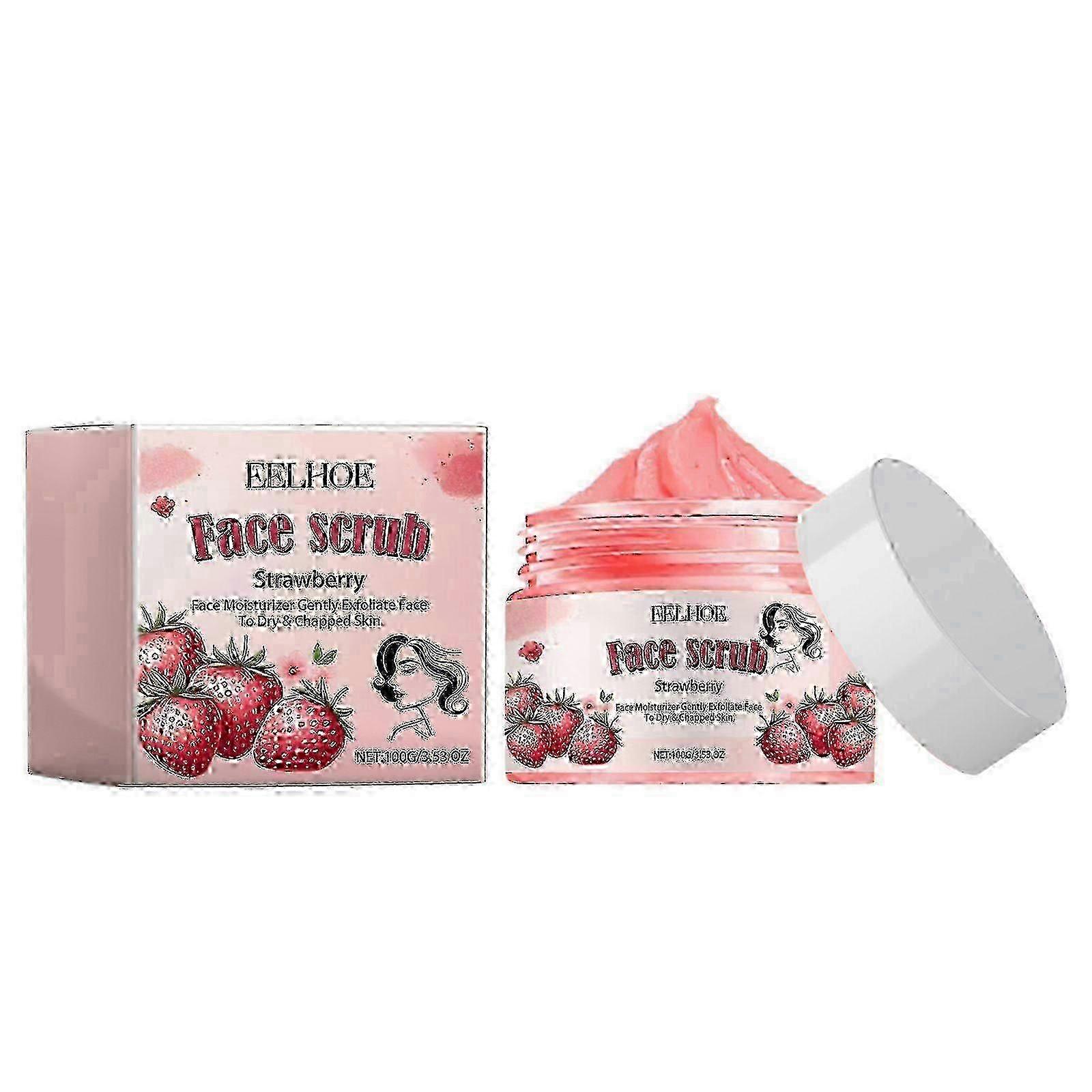 Eelhoe Strawberry Facial Scrub Smoothing, Moisturising & Brighteni...