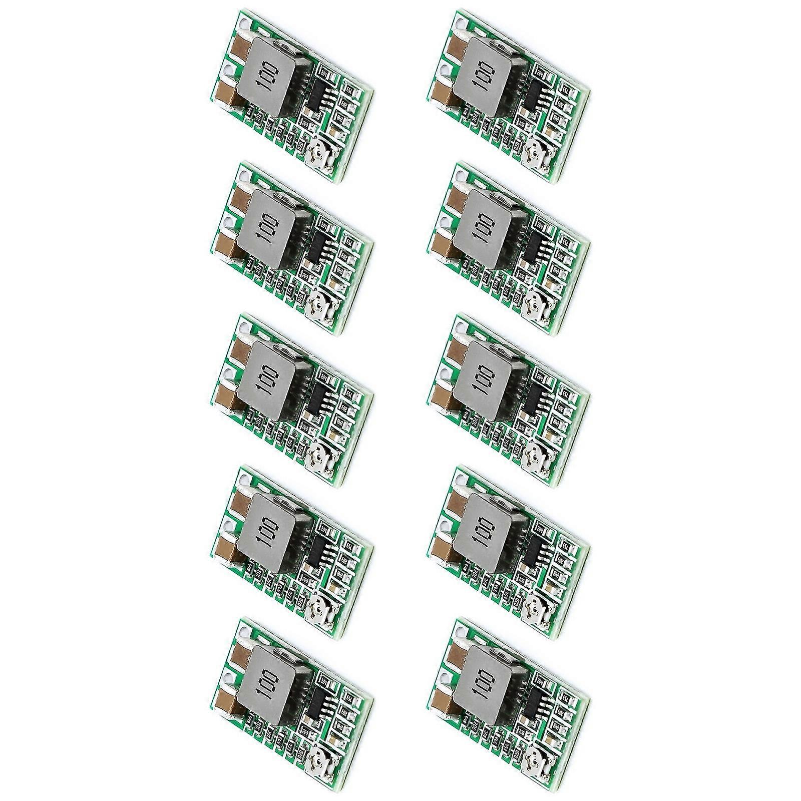 10pcs Miniature Bucking Converters Module 97.5%Efficiency 4.5V-20V Input Adjustable Fixed Output Overload Protections Multicolor