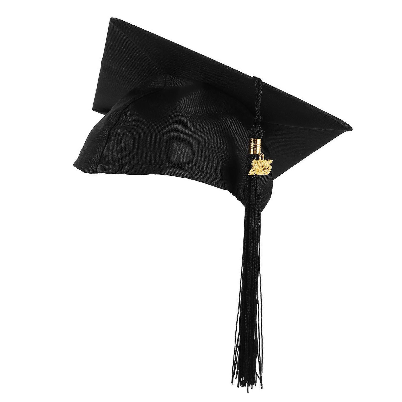 Multi Color Soft Fabric graduation Cap with Tassel Adjustable for High School College Ceremonies