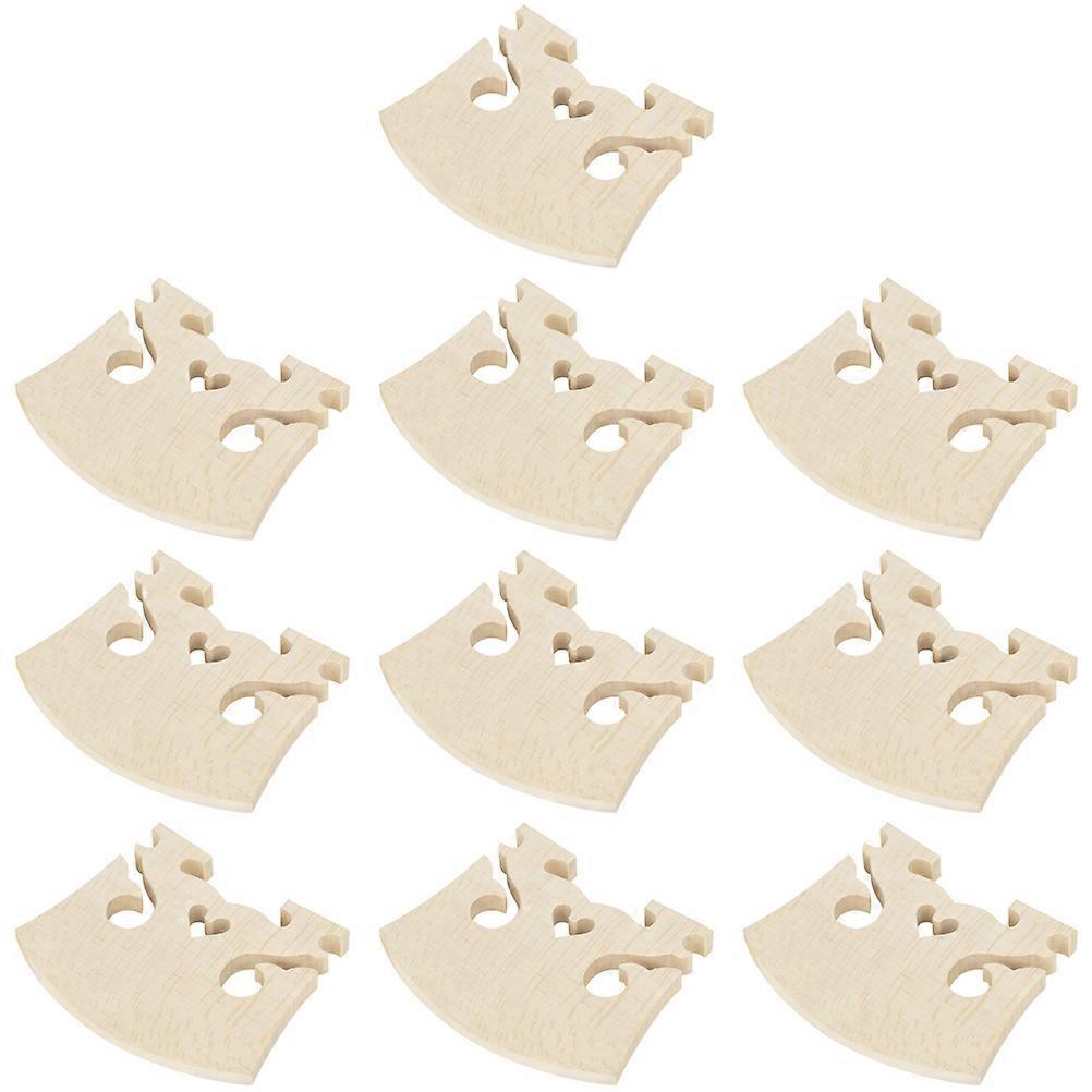 10Pcs Heart Style Violin Bridge Wood Violin Stand Violin Bridge Heart Style Violin Bridge for Replace