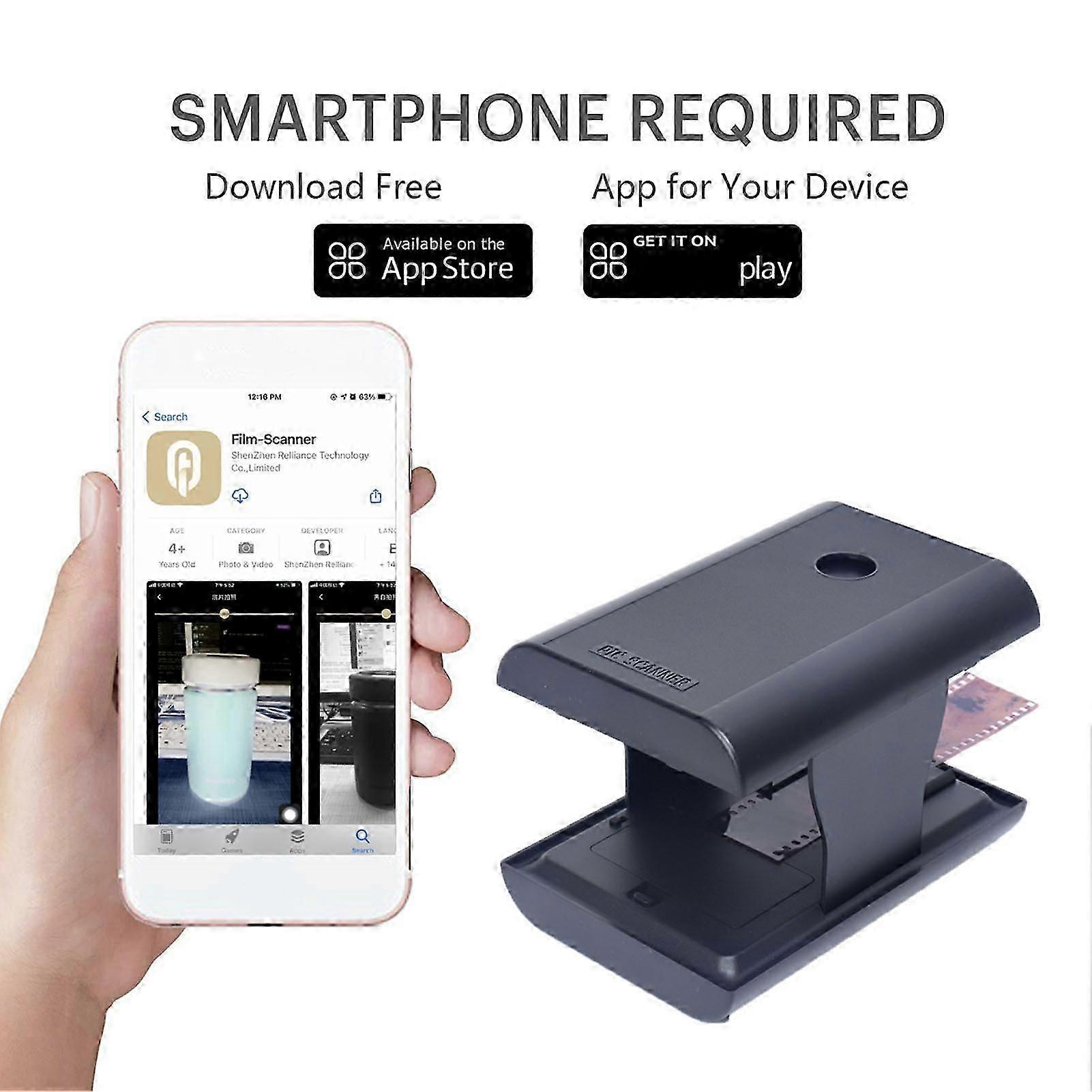 Portable 35mm negative scanner for slides and film