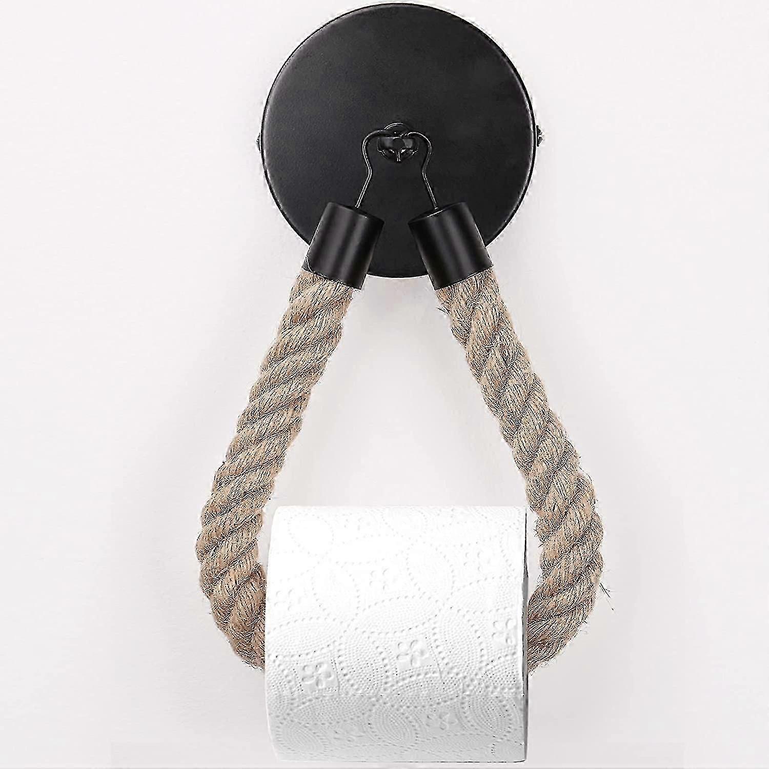 Vintage Toilet Roll Holder Black