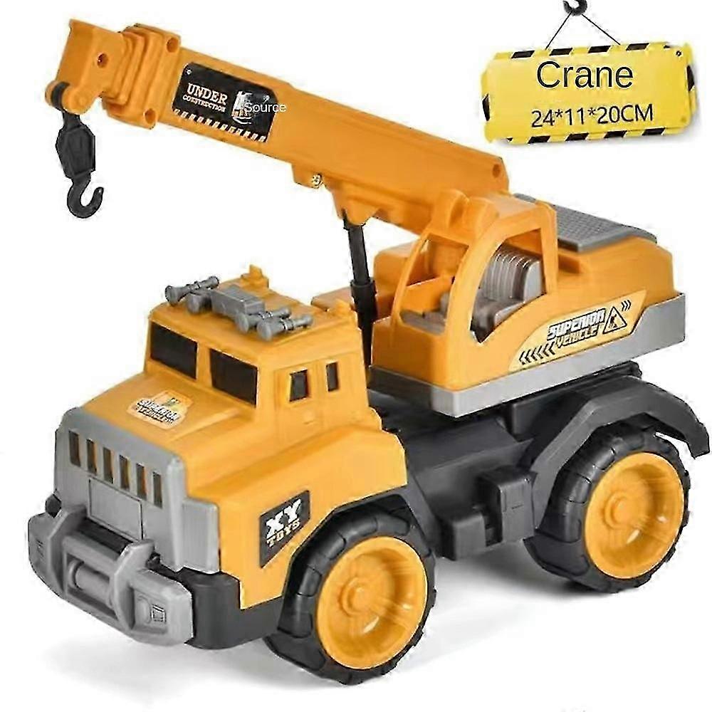 Children's Engineering Vehicle Toy Large Excavator Inertia Digger Dumper Boy Simulation Car Crane Model