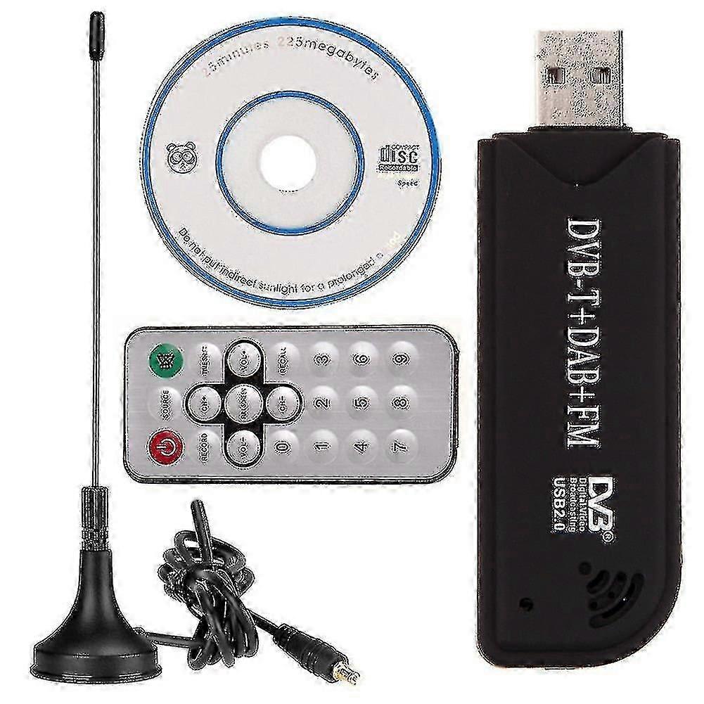 USB 2.0 DVB-T SDR+DAB+FM TV Tuner Receiver Stick RTL2832U+FC0012