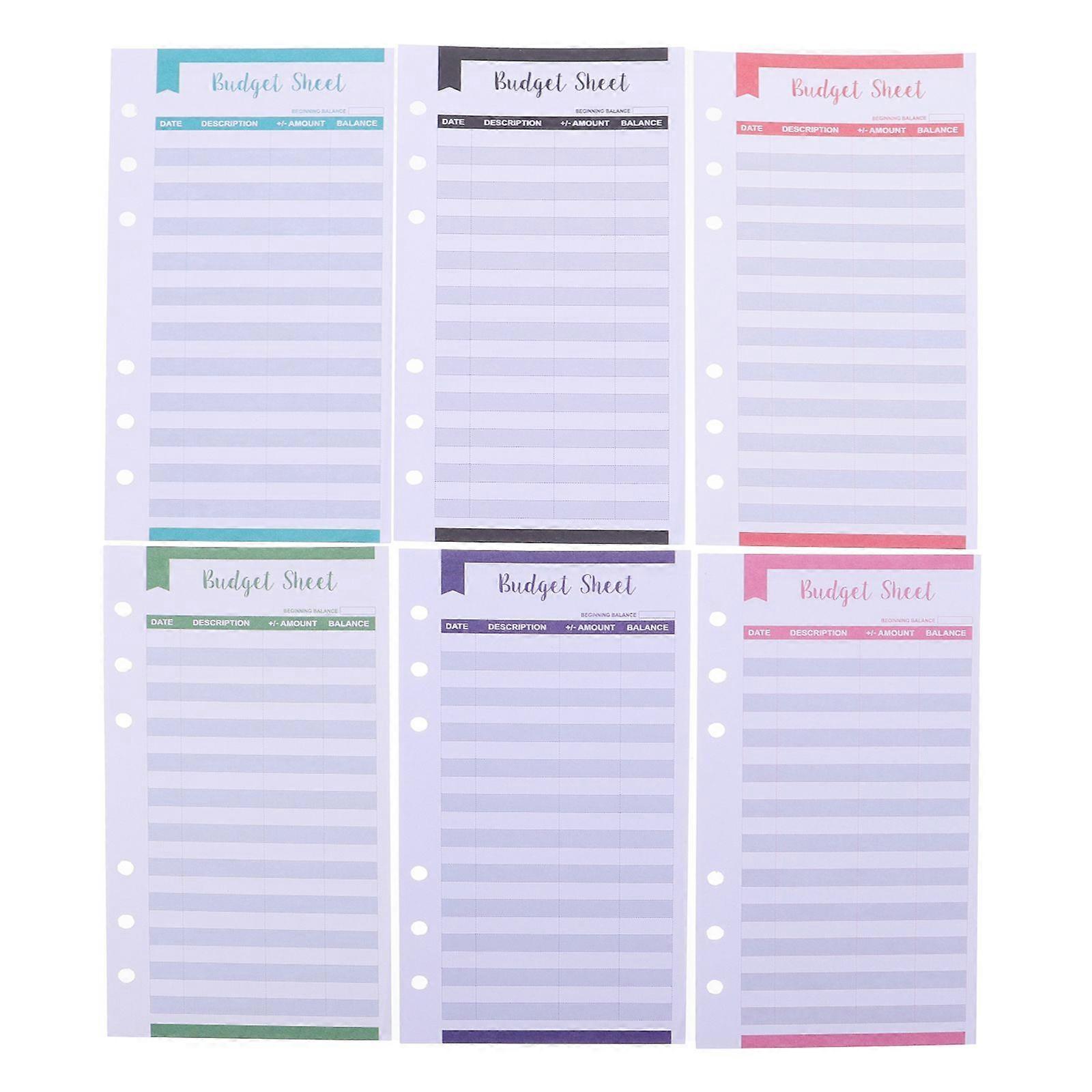 12pcs Expense Tracker Binder Budget Sheets Expense Budget Sheets For Personal Use