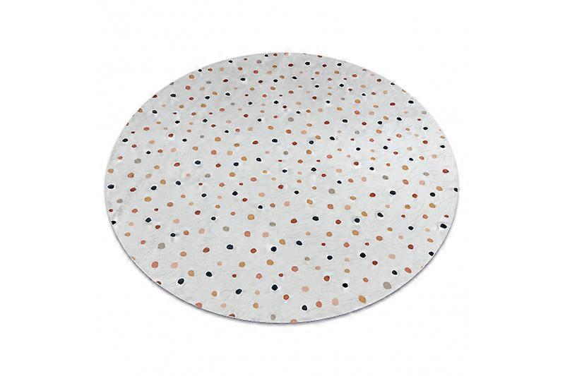 BAMBINO 47890 round washing carpet Dots for children anti-slip - white / brown