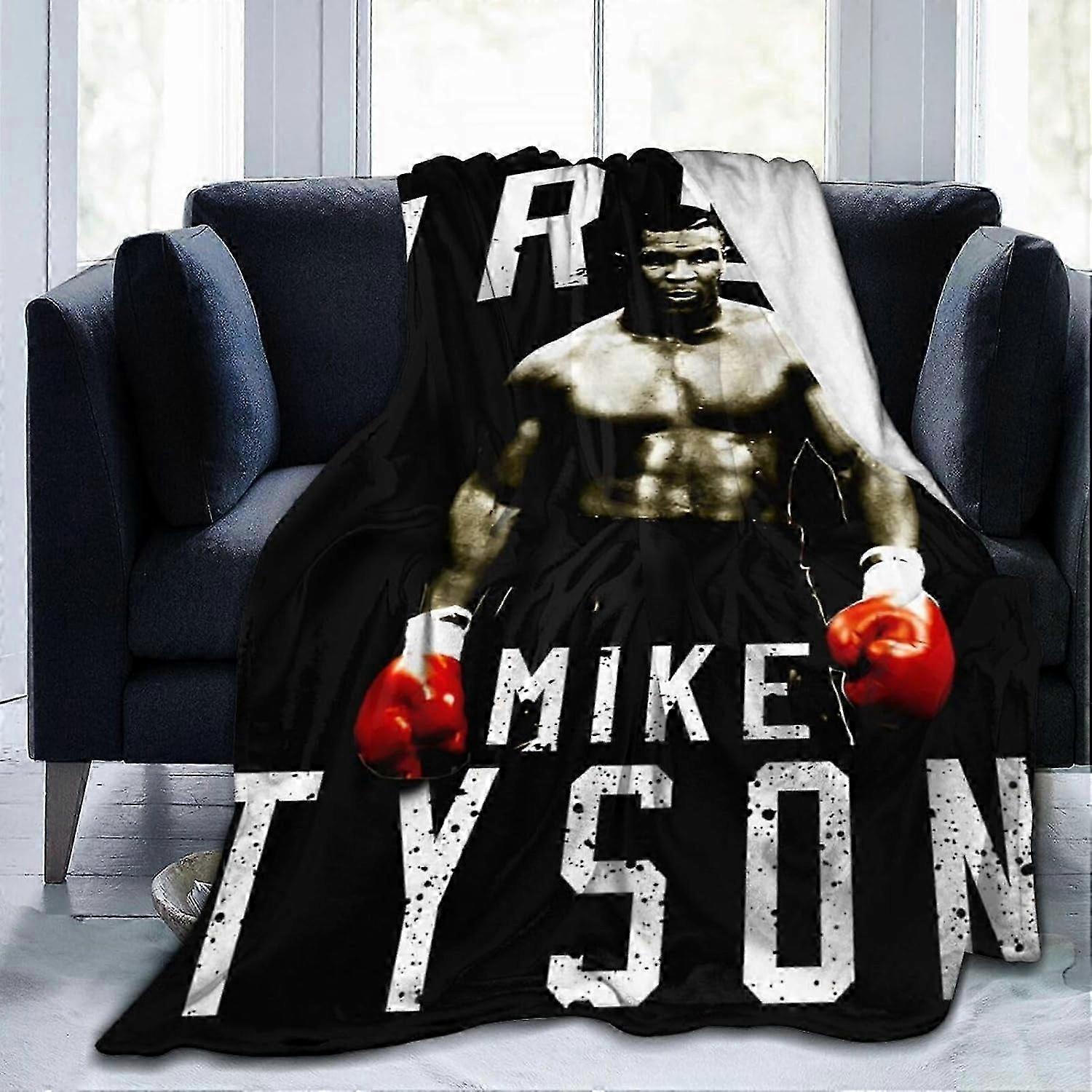 Mike Tyson Flannel Throw Blanket 50x40" Soft Fleece All Season Air Conditioning Blanket-DS3669