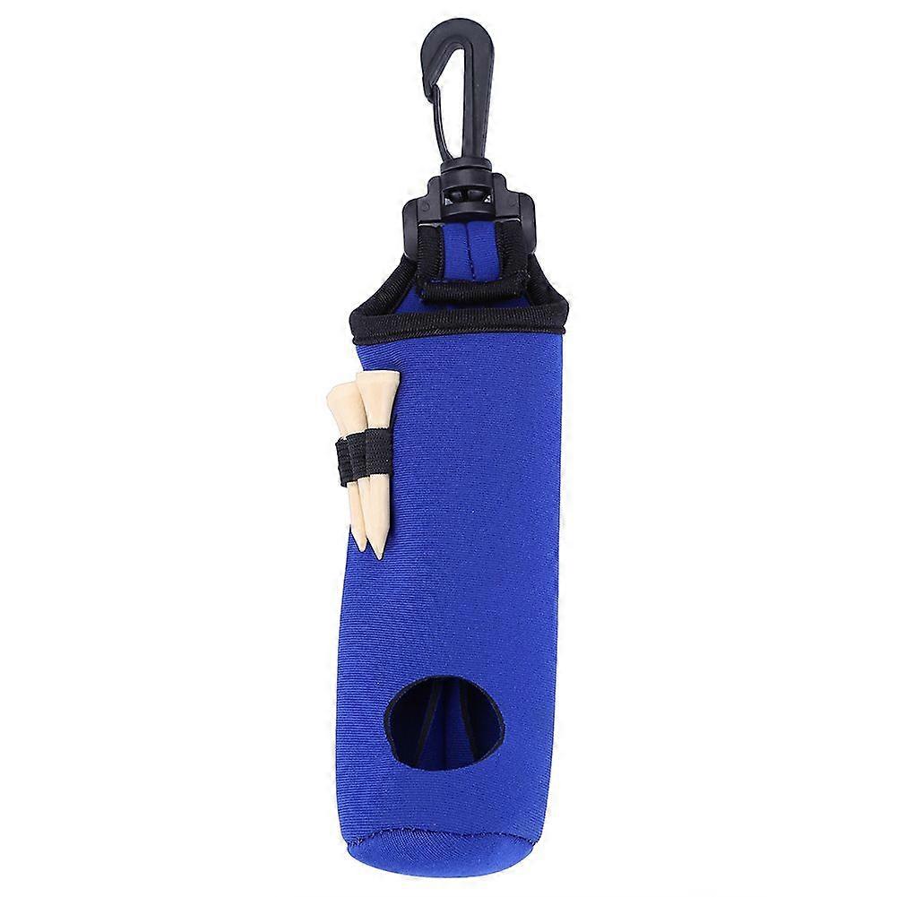 Golf Ball Bag Holder Neoprene Utility Pouch Golfing Tee Accessories Bag With Clip Blue