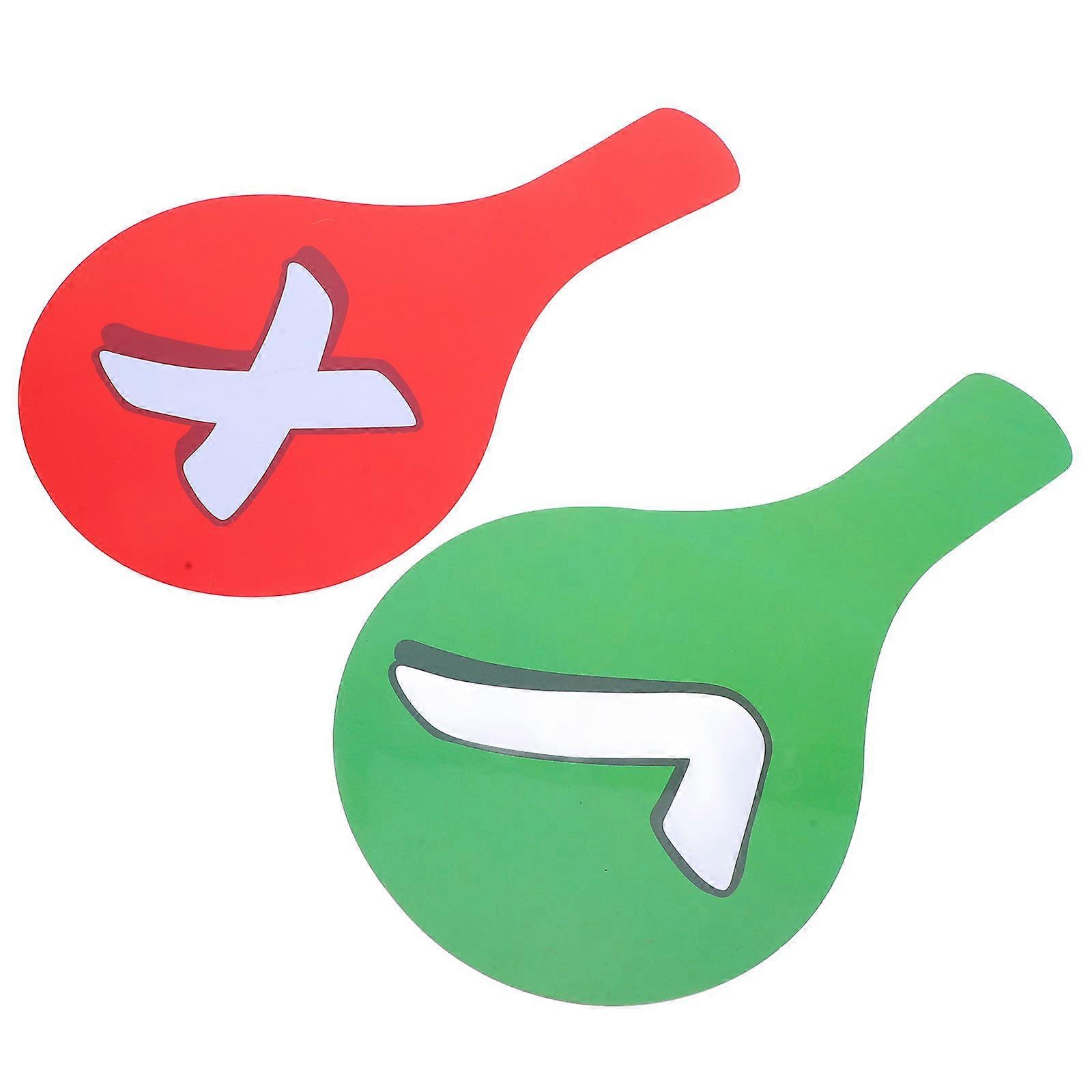 Answer Boards 2Pcs Dualsided Classroom Voting Paddles Multi Color True False Indication Tools For Interactive Learning And Games