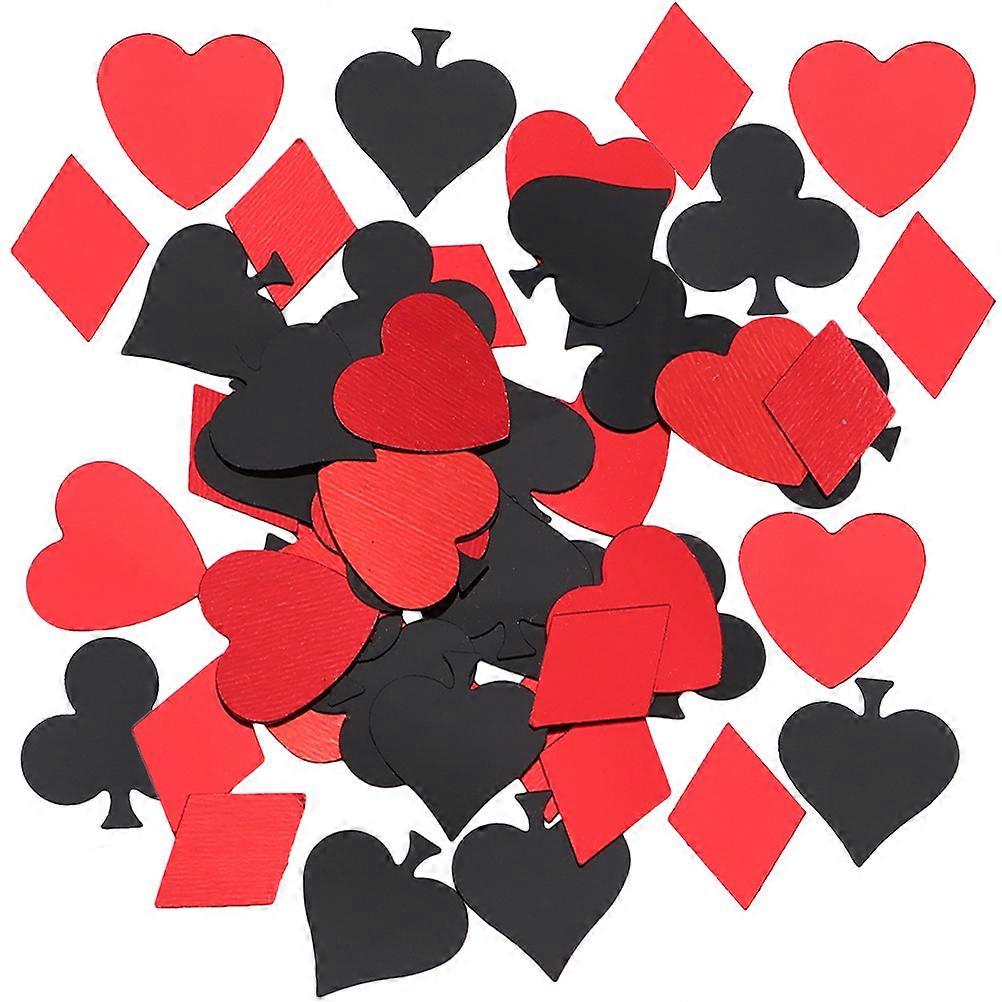 Poker Scraps Table Scatter Plastic Decoration for 1Set Party Celebration