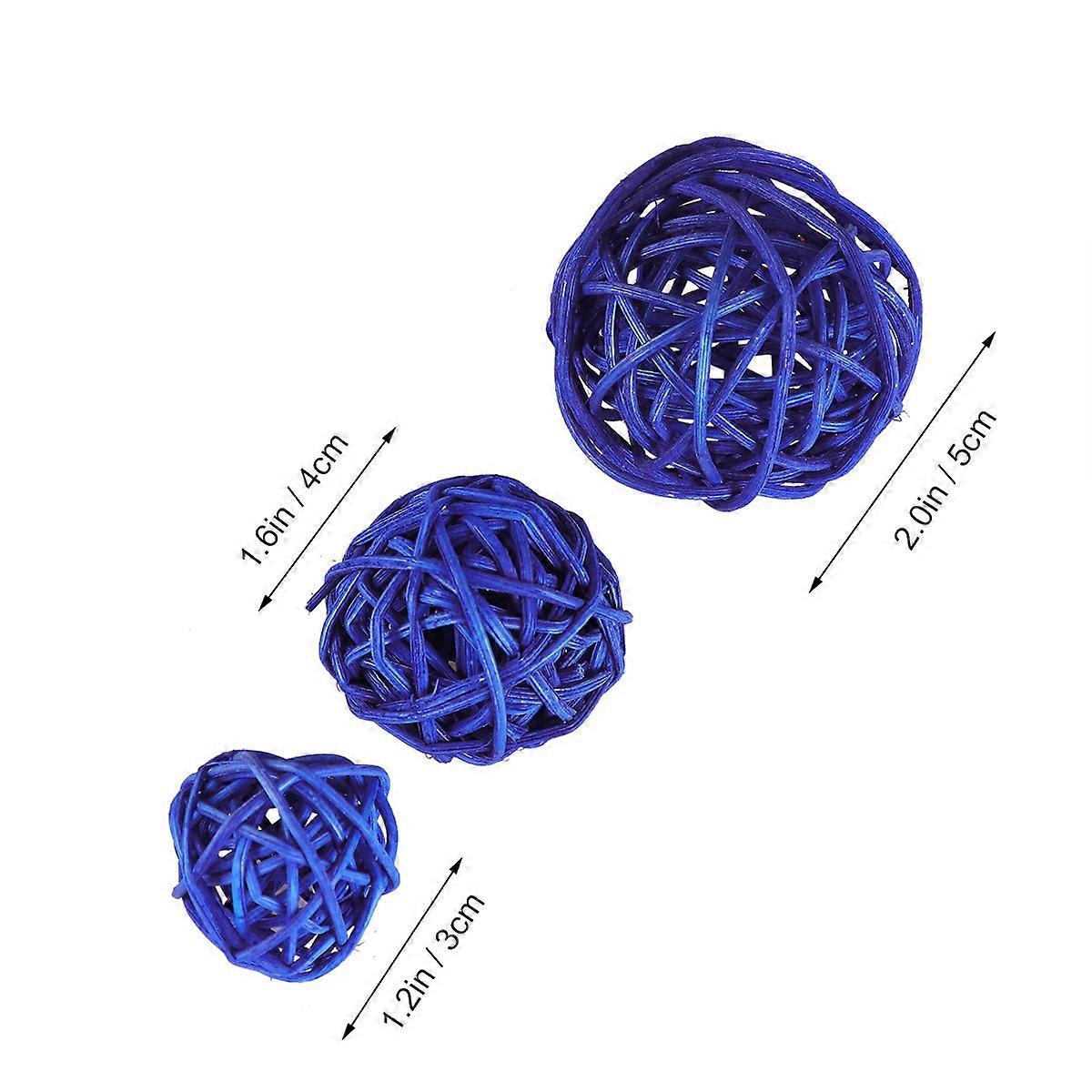 Rattan Ball Wicker Rattan Ball Decoration Set for Party Use 15Pcs