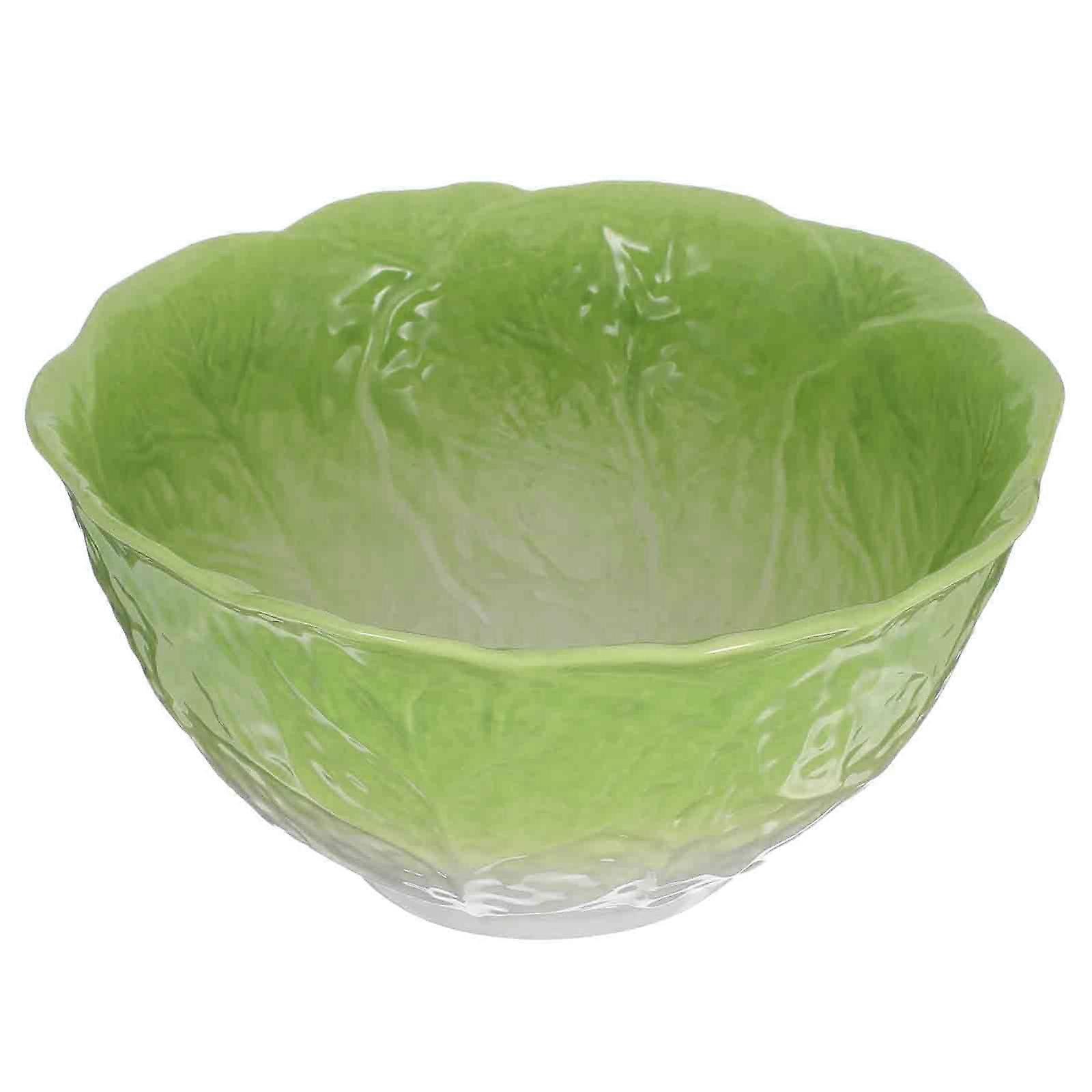Porcelain Bowl Ceramic Bowl Serving Dish 2Pcs Cabbage Shaped Dinnerware Set
