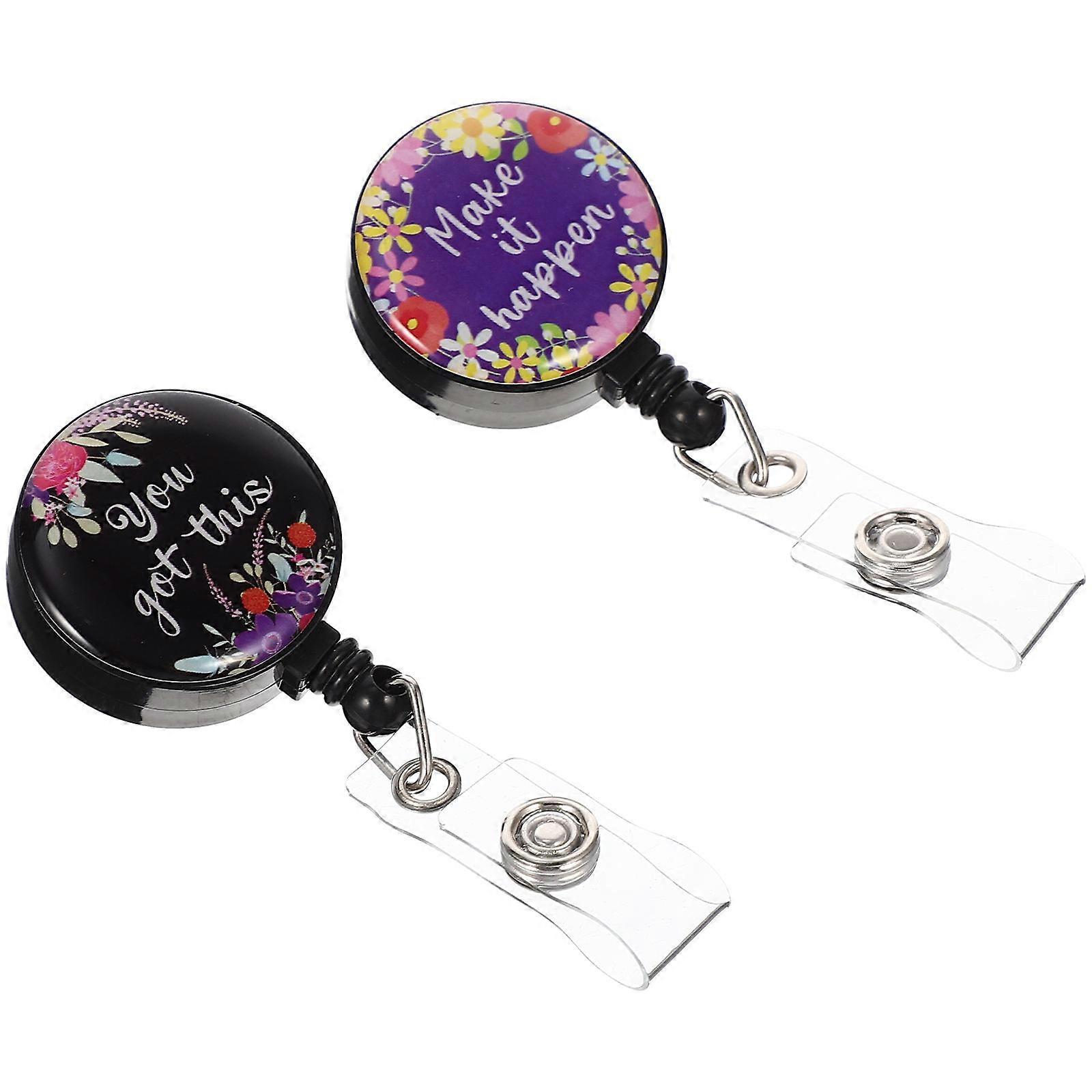 Id Badge Holders Rotatable Badge Clips Portable Design 10Pcs Pack
