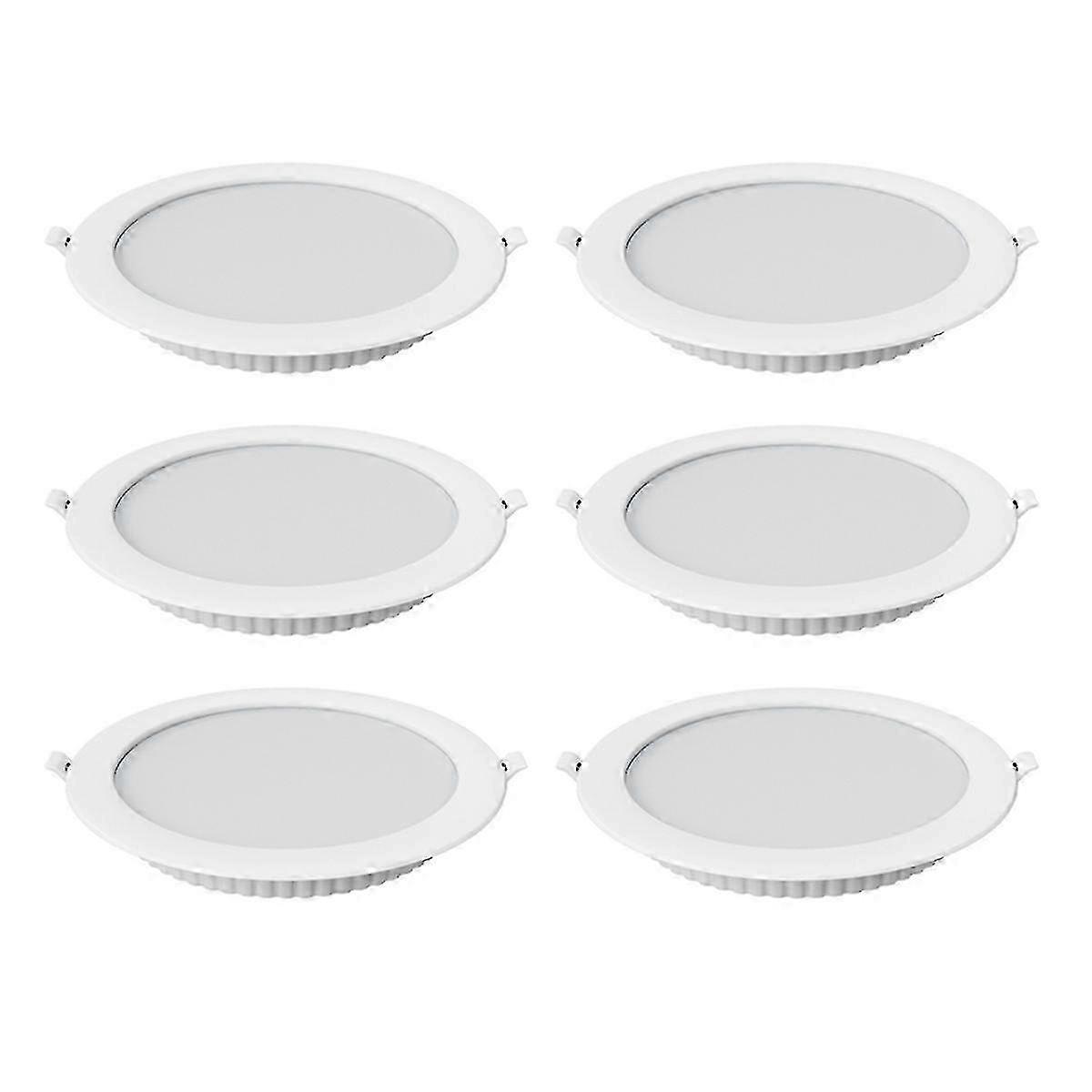 LED Downlight, 6PCS 12W White Light, AC220V Recessed Ceiling Spotlight