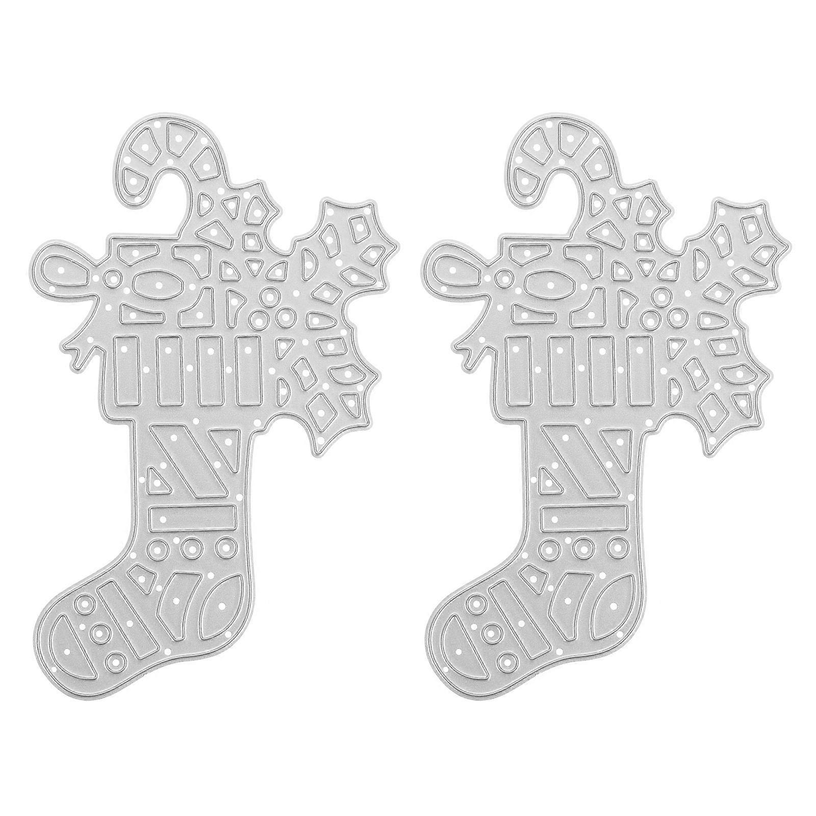 Christmas Sock Cutting Die Metal Embossing Stencil for Craft Making 2Pcs