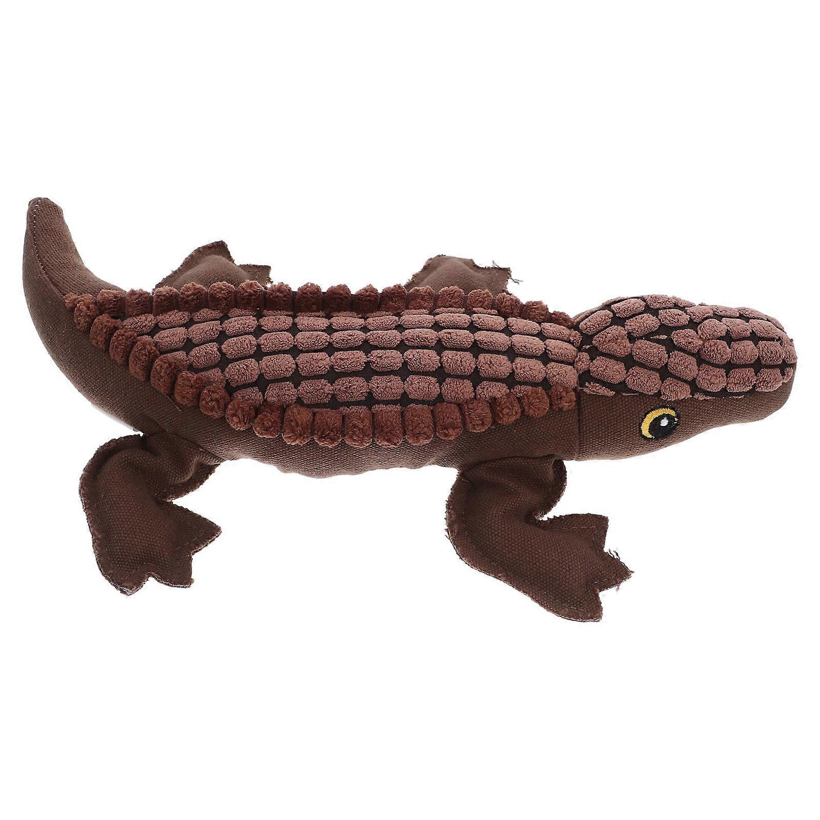 Dog Toy Plush Squeaky Chew Toy for Pets 4Pcs Set Coffee Color