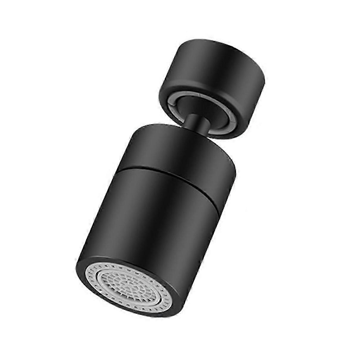 Black Faucet Spray Nozzle Splashproof Rotary Kitchen Tap Head with Filter