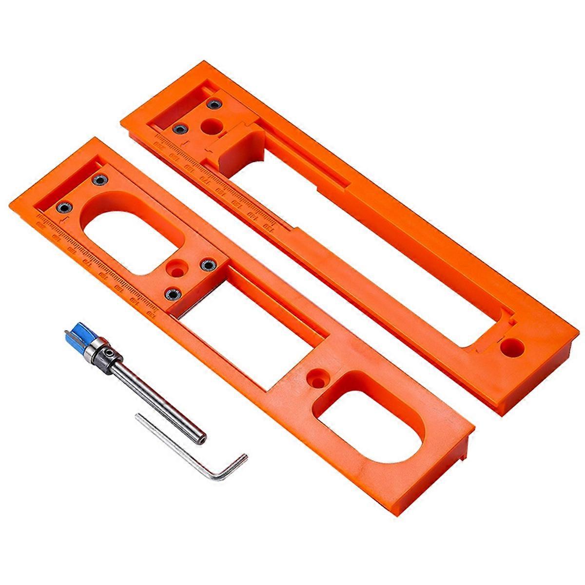 Door Hinge Jig Installation Kit, Adjustable Door Frame Hinge Template Router Jig Fits Most Doors