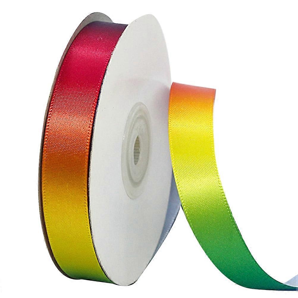 Weis 1 Roll Rainbow Ribbon, 22M x 2CM, High-Density Gradient Polyester, Colorful Gift Wrapping Strip, DIY, Baking, Packing, Home & Store Use