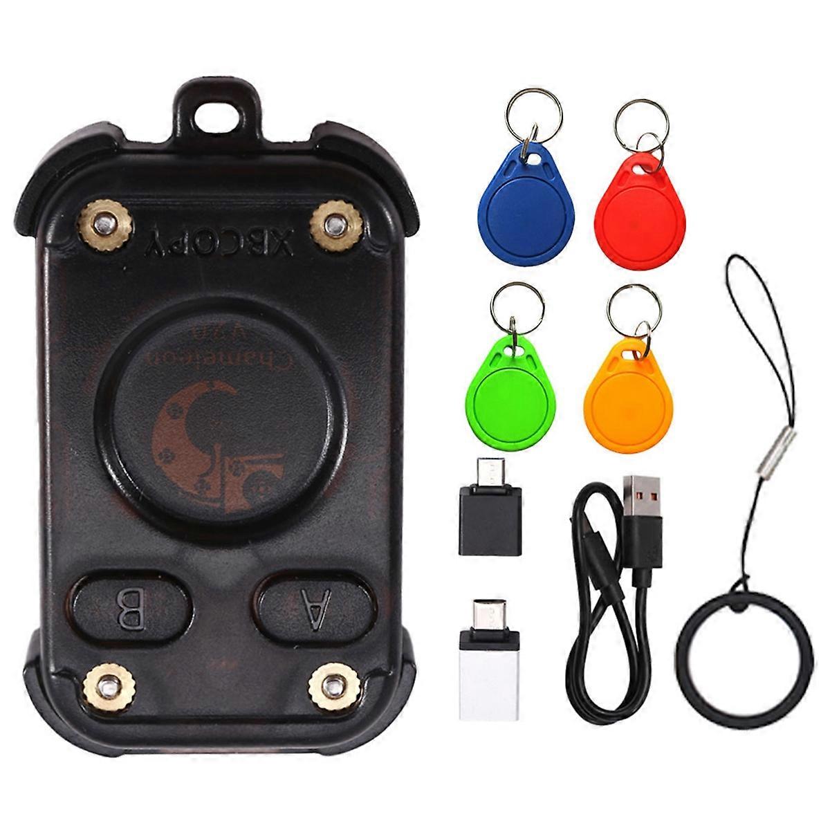 Chameleon V2.0 RFID Smart Chip Reader Emulator Smart Card Emulator+4xUID Keychain 125K 13.56M Card D