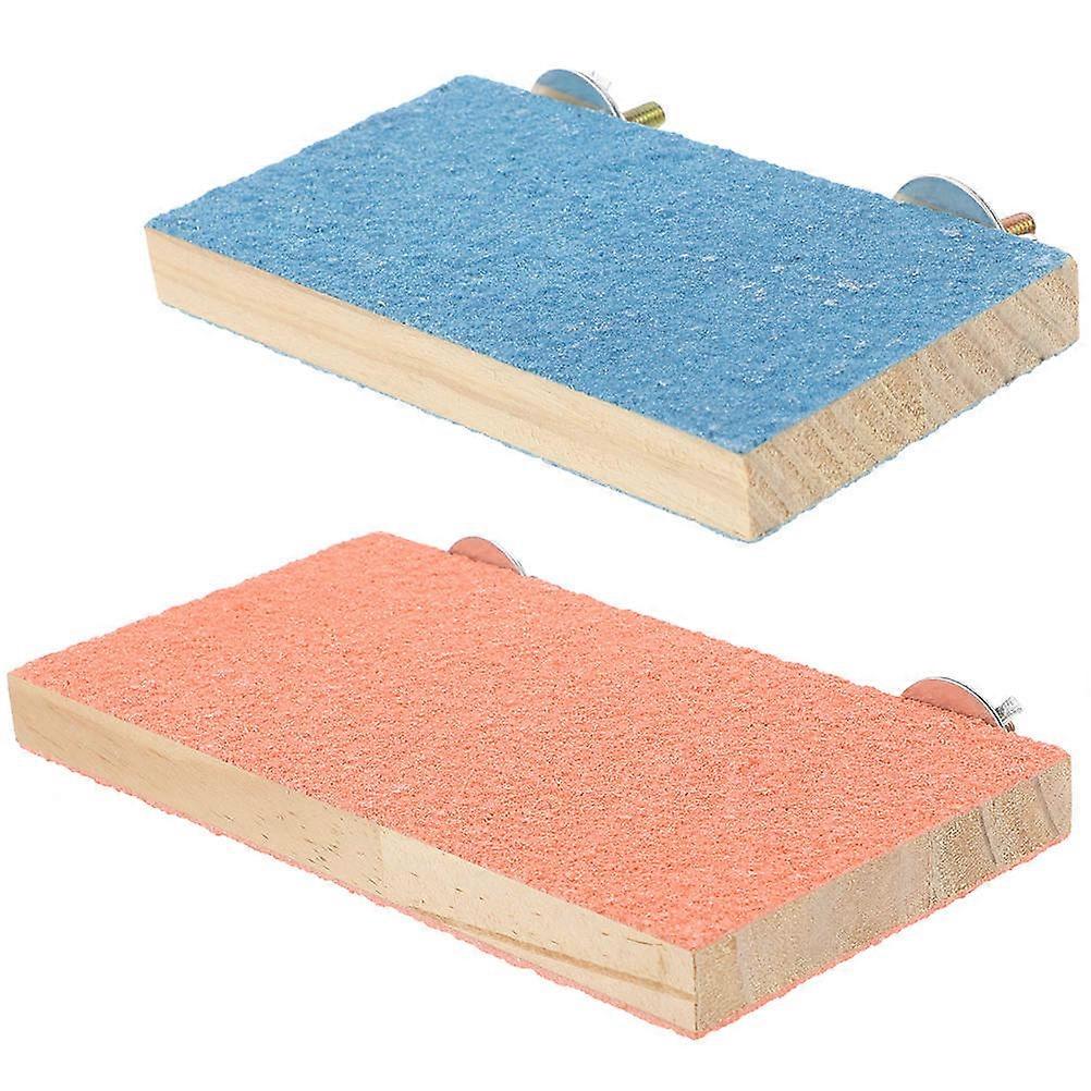 Wooden Bird Perch Platform For Parrot 4 Pcs Flat Accessory For Pet Owners Indoor Use Resting