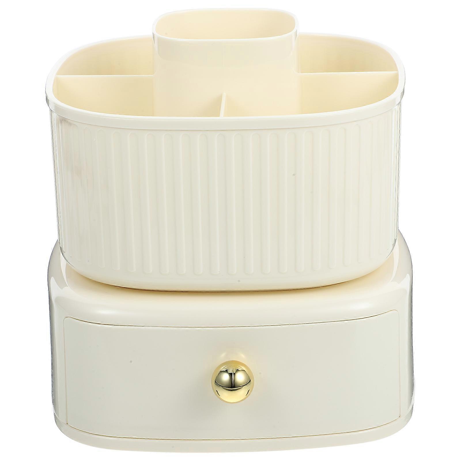 Cylindrical Pen Holder 2Pcs Organization For Women's Desk Workspace Featuring Rotatable Design