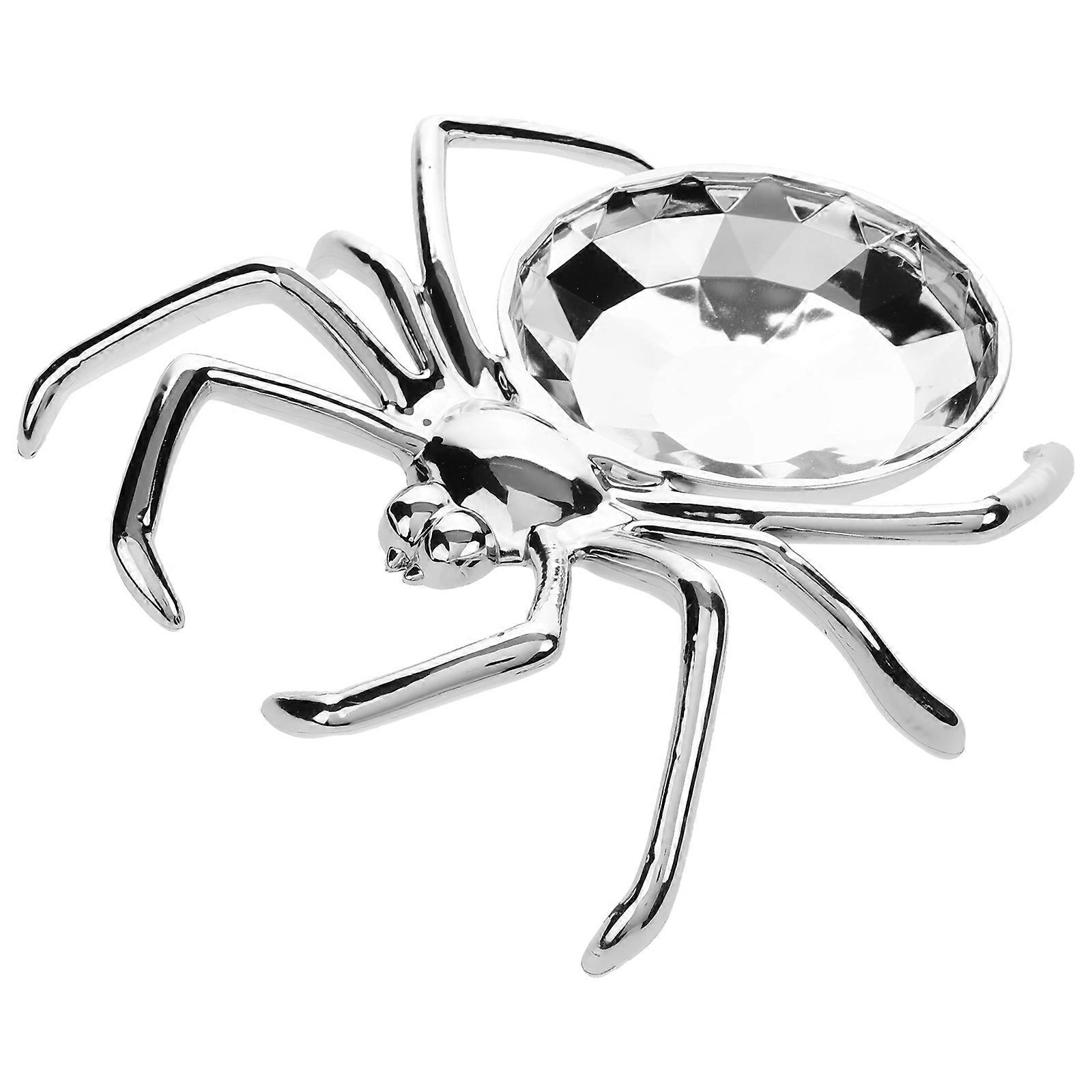 Halloween Party Tableware Spider Shape Dish Suitable For Party Hosts And Adults In Silver Color 1Pcs