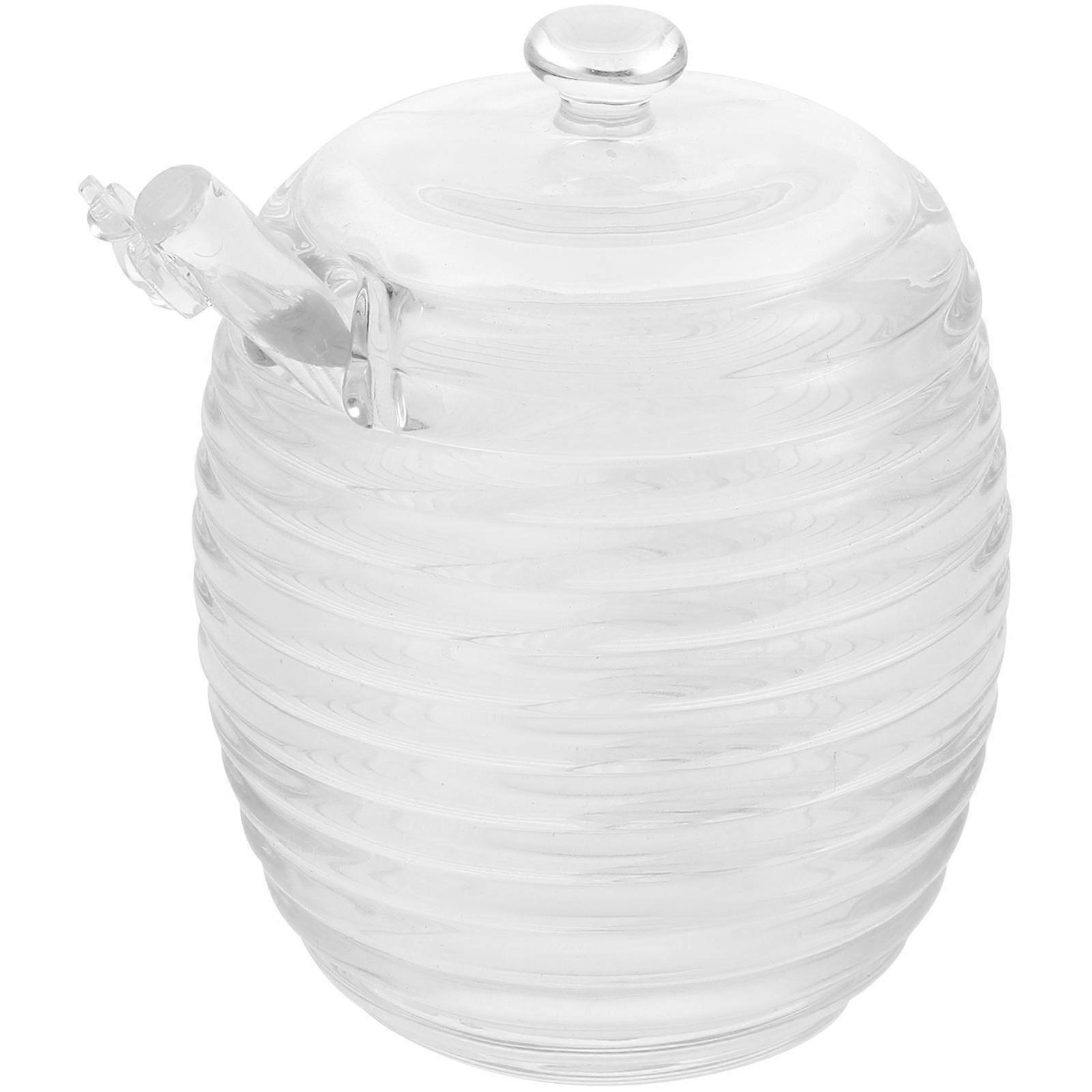 Moisture Resistant Honey Storage Jar 3 Sets Clear Glass Containers With Rod Perfect For Home And Kitchen Use Convenient Food Storage