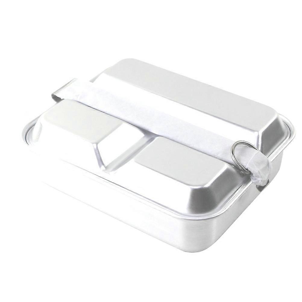 Aluminum Lunch Box Camping Container with Compartments 2Pcs
