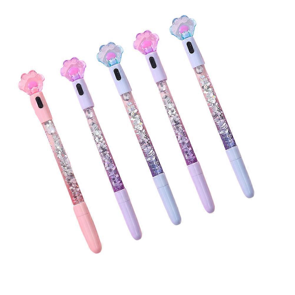 Luminous Writing Pens 10 Pcs Cat Claw Design Ideal For Kids School Office Drawing And Marking Purposes