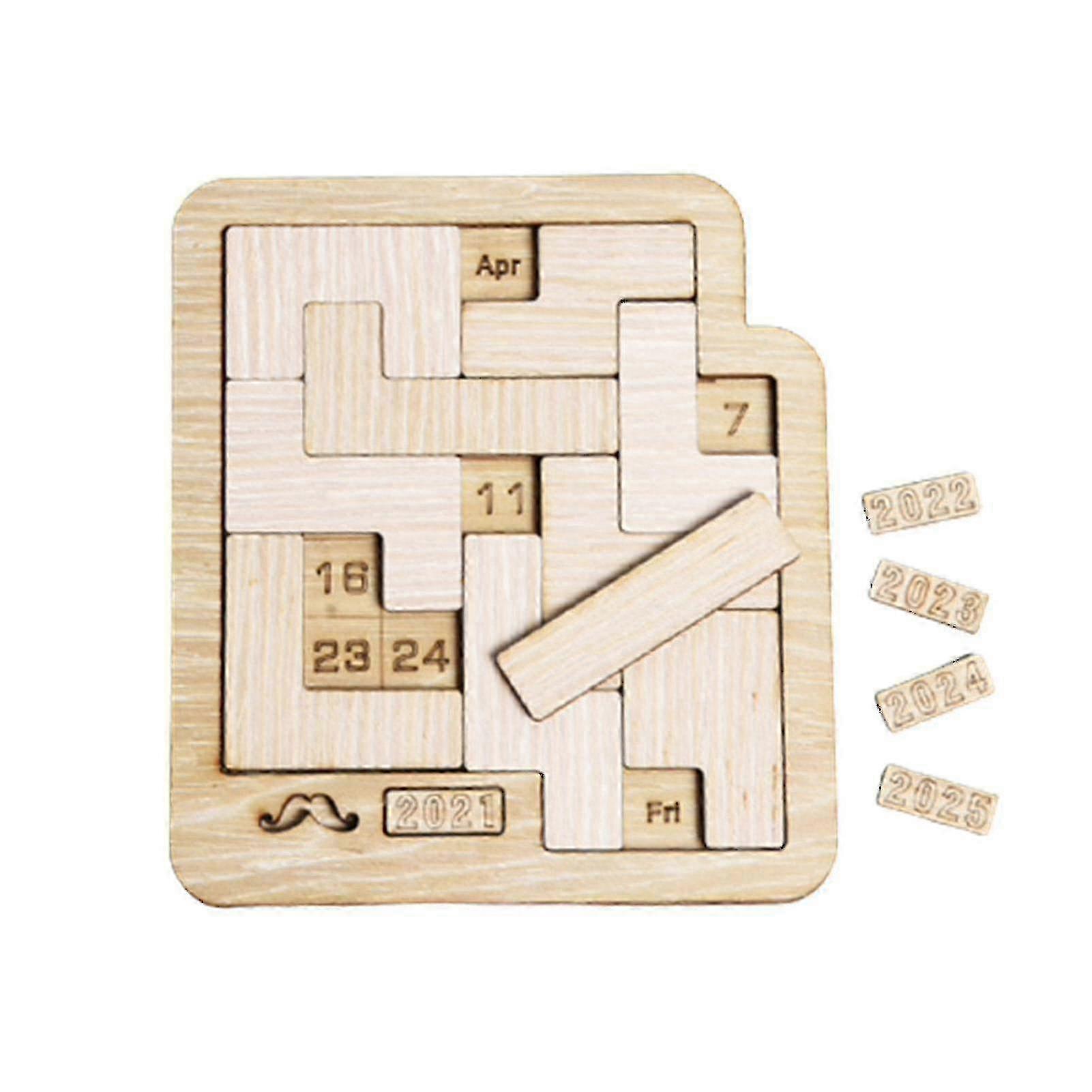Daily Calendar Puzzle Wooden Calendar Play A Different Puzzle To Display The Date Difficult Jigsaw