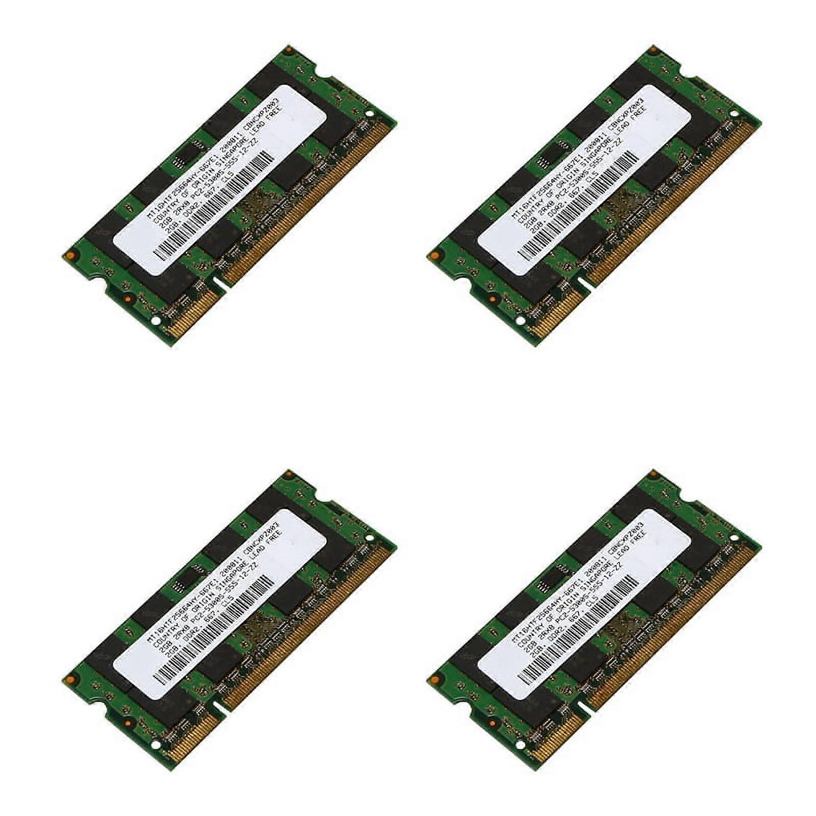 4X 2GB DDR2 RAM Memory 667Mhz PC2 5300 Laptop Ram Memoria 1.8V 200PIN SODIMM for AMD