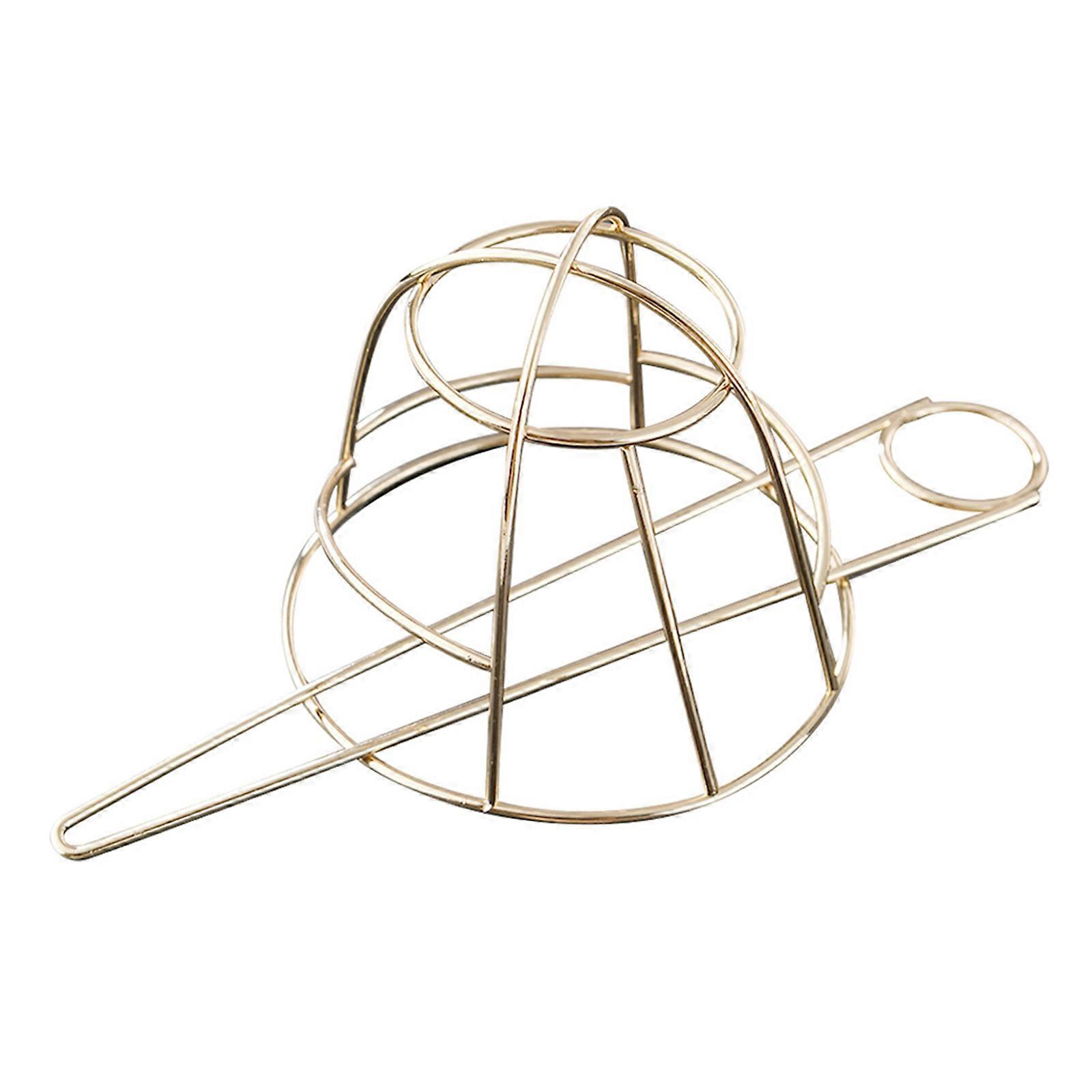 Hair Bun Cage Golden Iron Hairpin for Women with Elegant Metal Craft