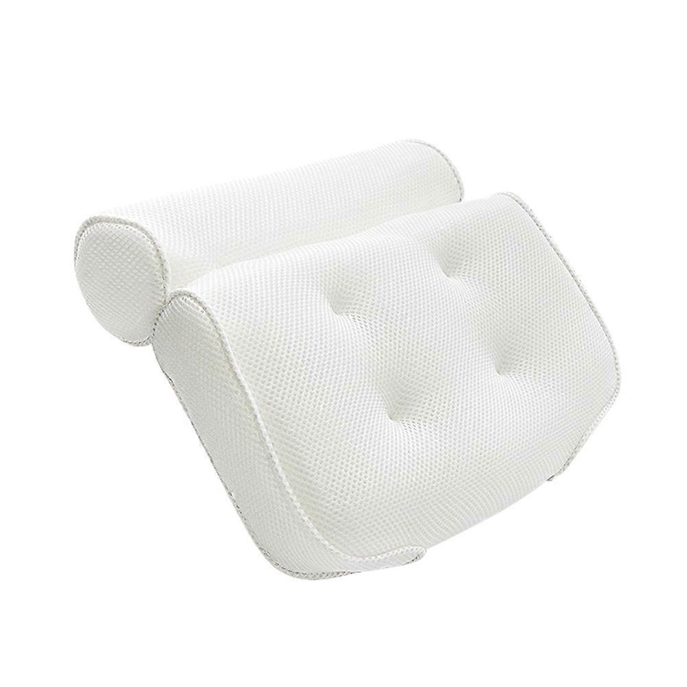 Bathtub Pad Spa Pillow for Neck and Back Support with 3Pcs White