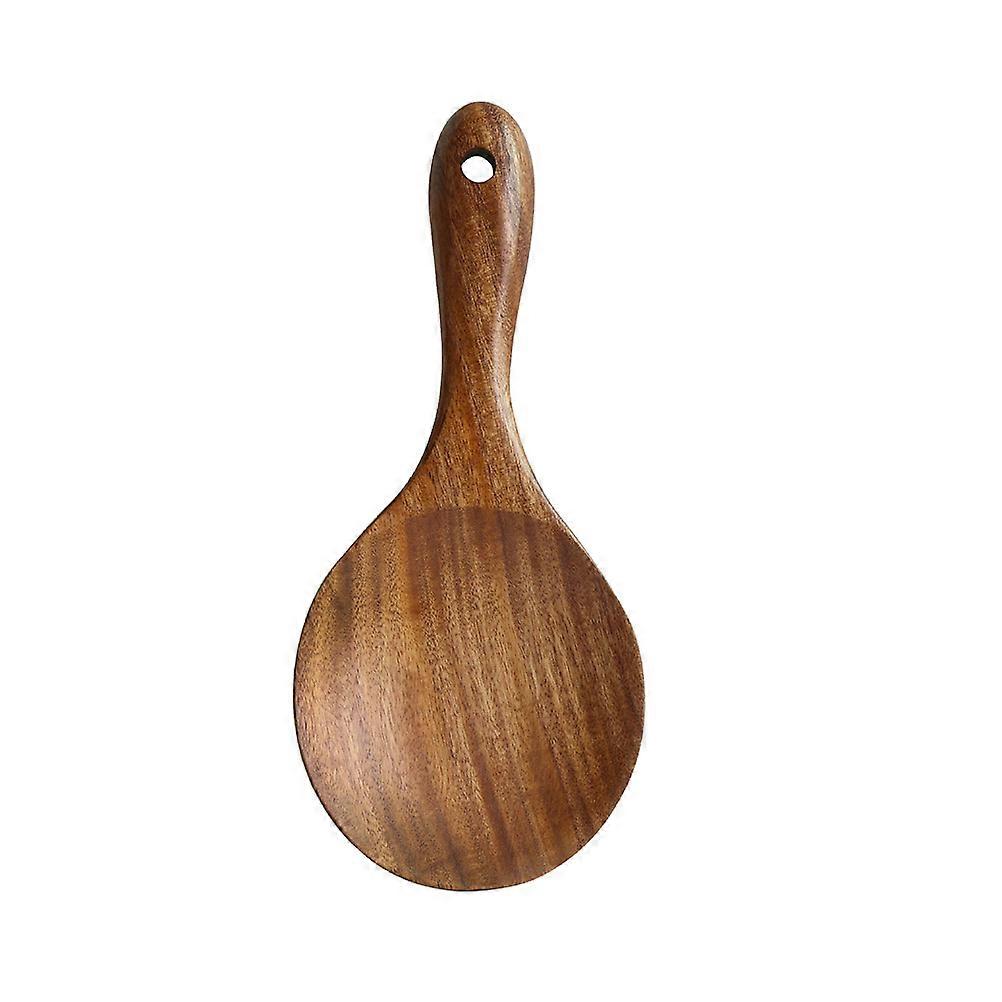 Rice Scoop Wooden Tableware Spoons for Restaurant Use 2Pcs Light Brown