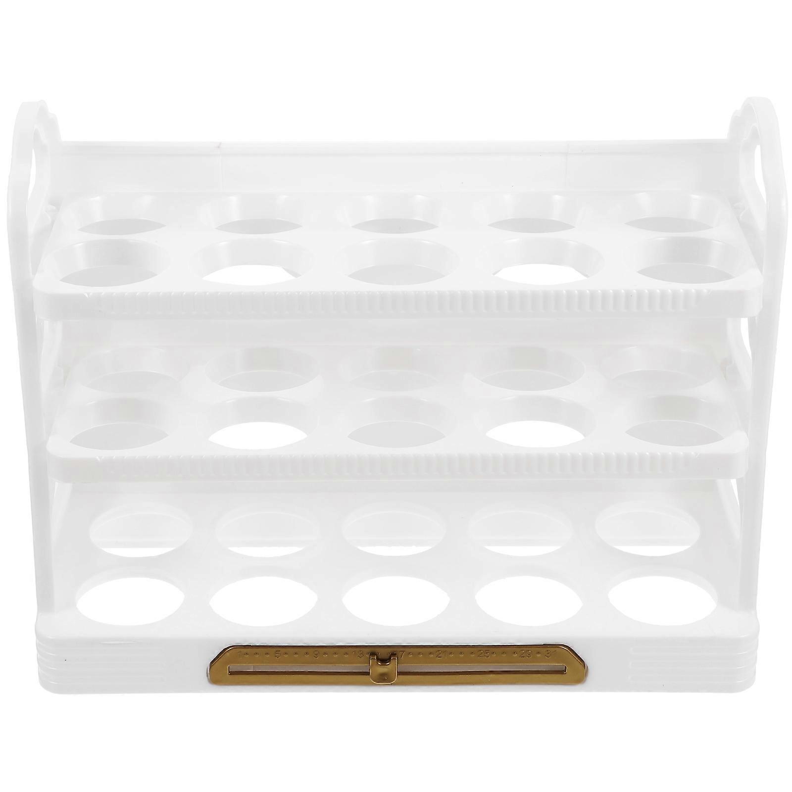 Kitchen Egg Box 4Pcs 3-Layer Egg Holder for Refrigerator Storage