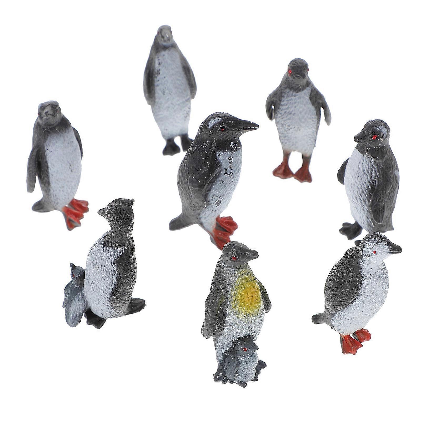 Plastic Model Penguin Toy for Decorating Use 16Pcs Collection