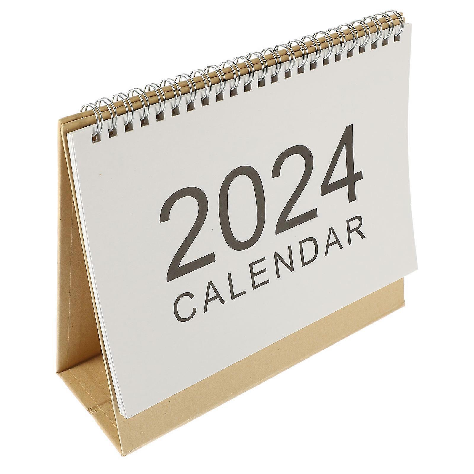 2024 Year Desk Calendar Paper Mini Desk Calendars for Home Use